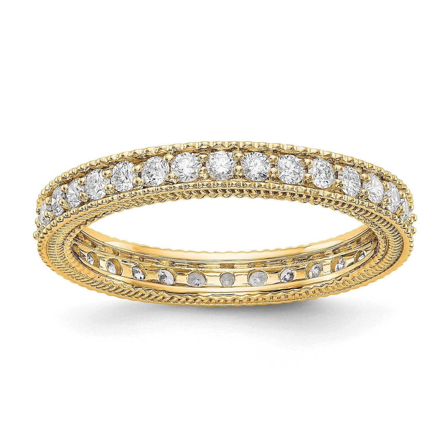 3/4CT Milgrain Edge Diamond Eternity Band 14k Gold Polished  ET0003-075-7Y4, MPN: ET0003-075-7Y4,