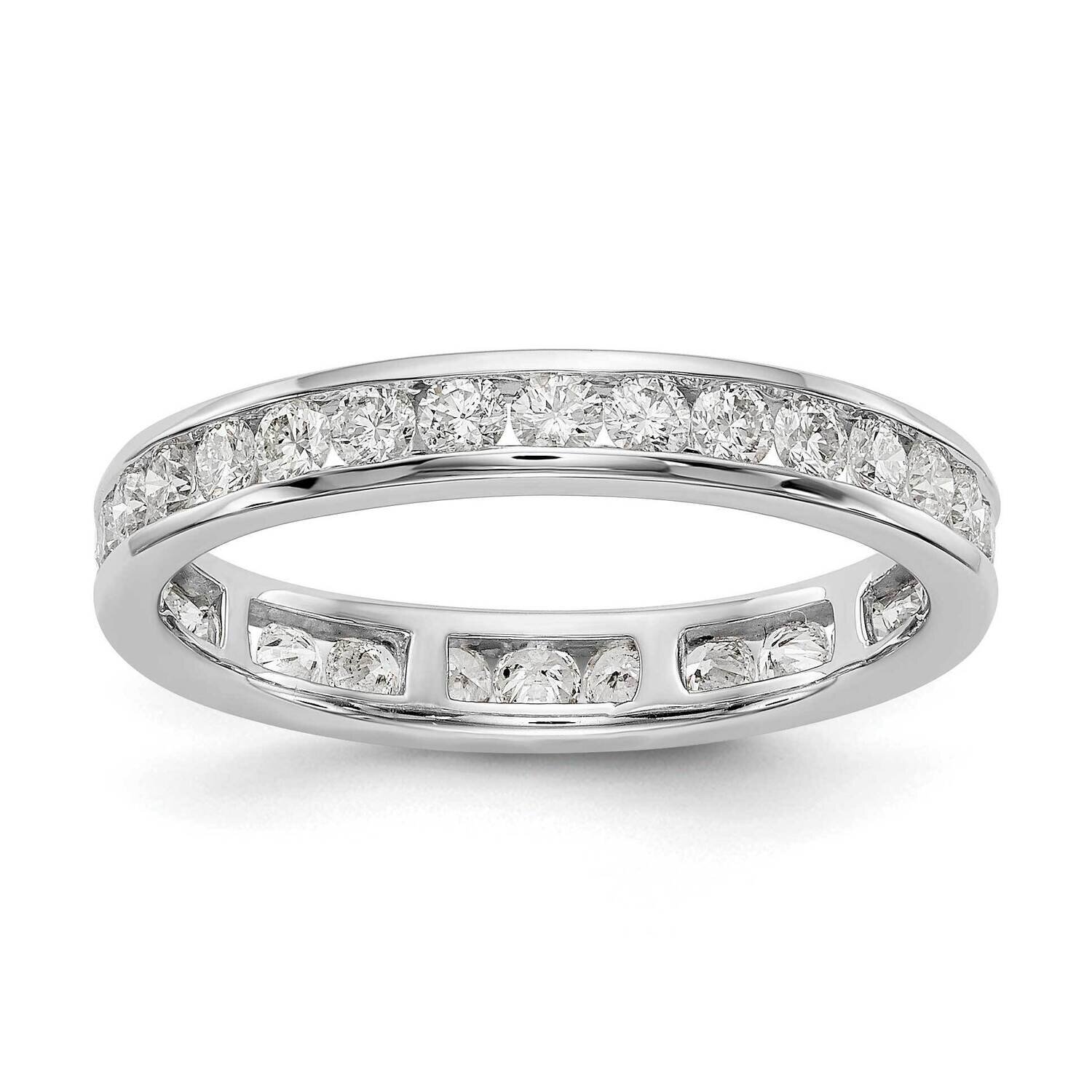 Polished 1ct Channel Set Diamond Eternity Band 14k White Gold ET0009-100-7W4, MPN: ET0009-100-7W4, …