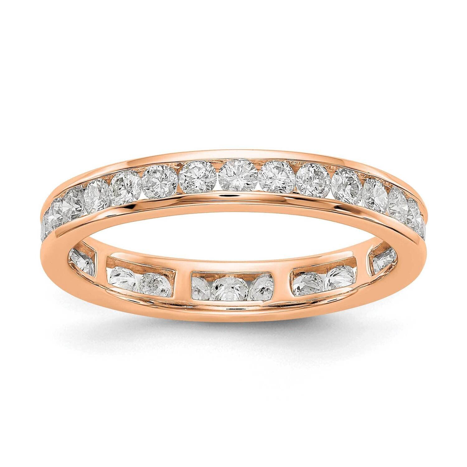 Polished 1ct Channel Set Diamond Eternity Band 14k Rose Gold ET0009-100-7R4, MPN: ET0009-100-7R4, 1…