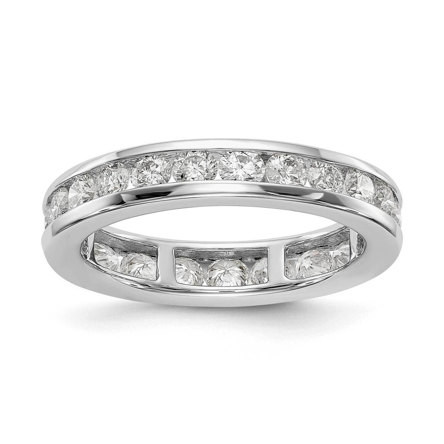 Polished 1.5ct Channel Diamond Eternity Band 14k White Gold ET0009-150-7W4, MPN: ET0009-150-7W4,