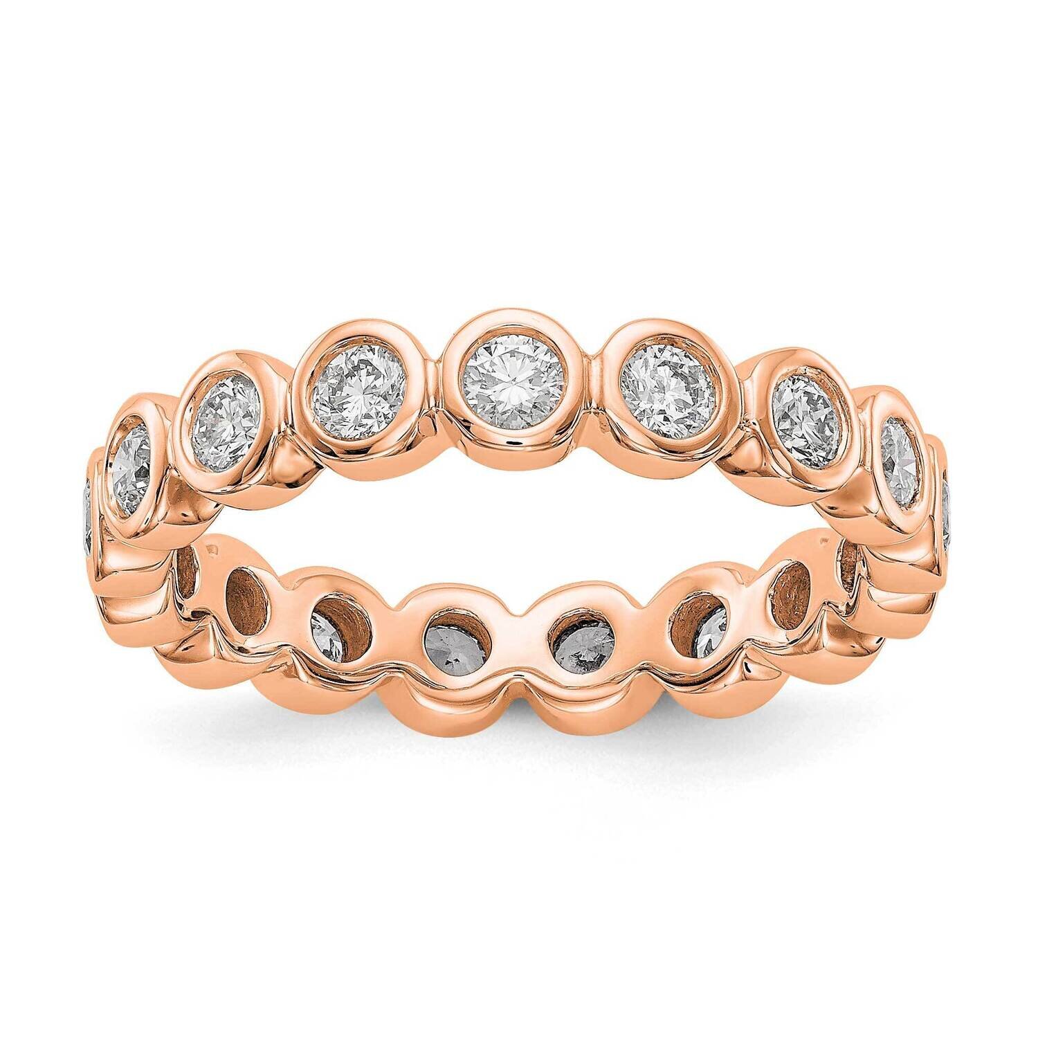 Polished 1ct Bezel Set Diamond Eternity Band 14k Rose Gold ET0011-100-7R4, MPN: ET0011-100-7R4, 191…