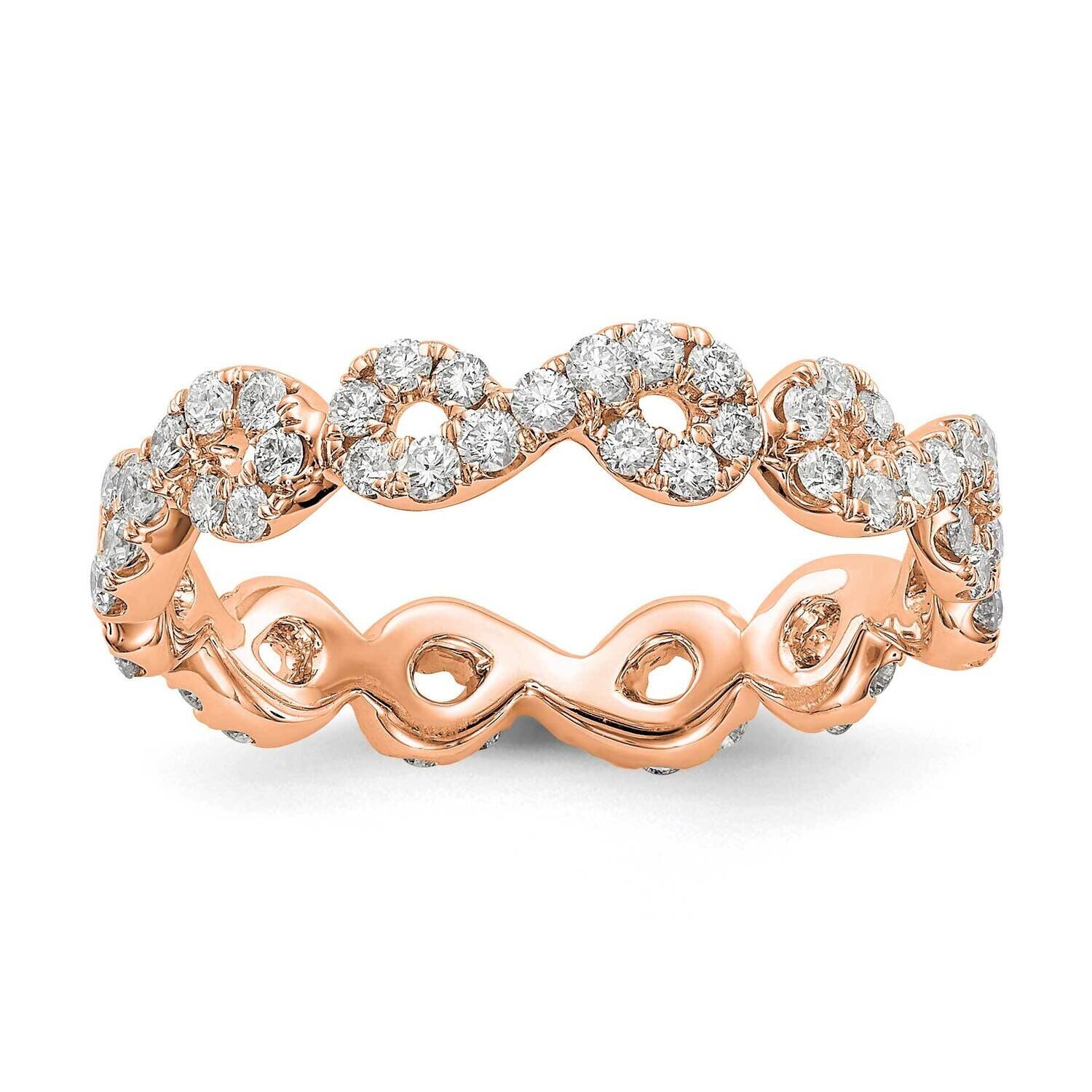 Polished Infinity Shared U Prong 14k Rose Gold ET0012-085-7R4, MPN: ET0012-085-7R4, 191101886096
