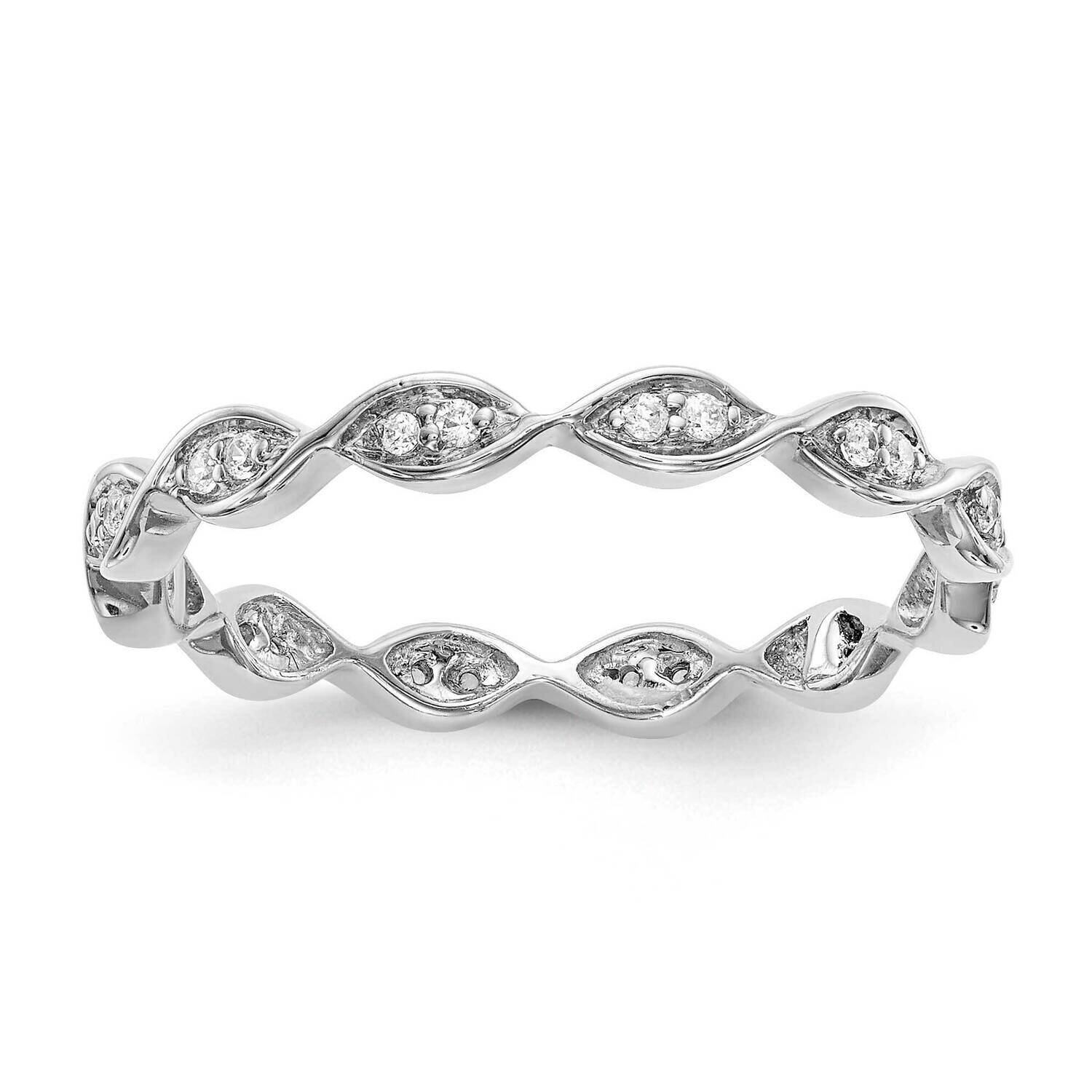 Polished Vintage Pave 14k White Gold ET0013-050-7W4, MPN: ET0013-050-7W4, 191101886539