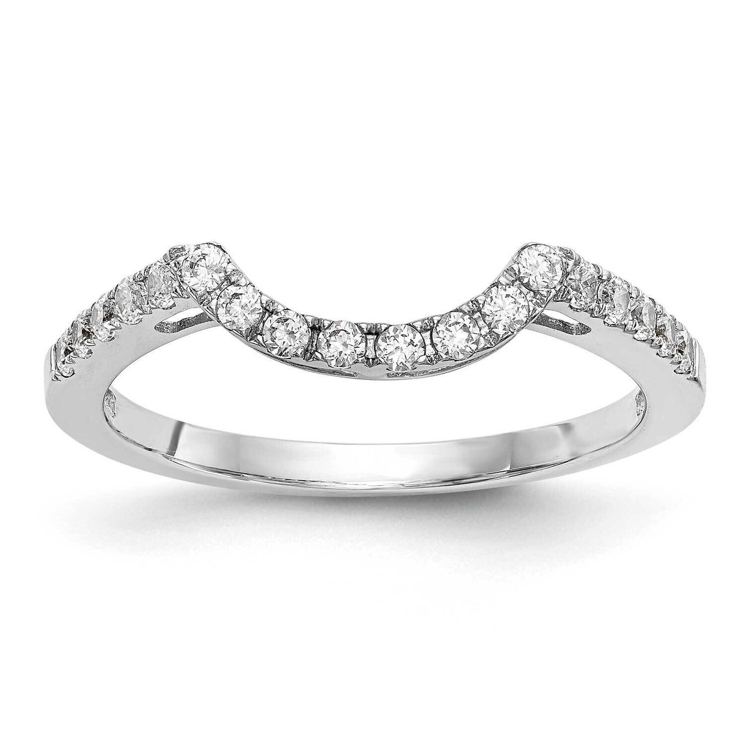 Diamond Contour Wedding Band 14k White Gold RM2089B-027-WAA, MPN: RM2089B-027-WAA,