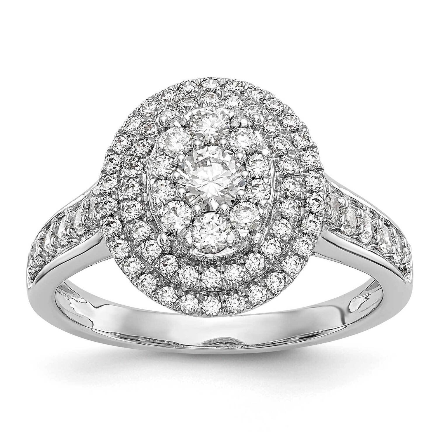 Diamond Cluster Wedding Band 14k White Gold RM2363E-090-WAA, MPN: RM2363E-090-WAA,