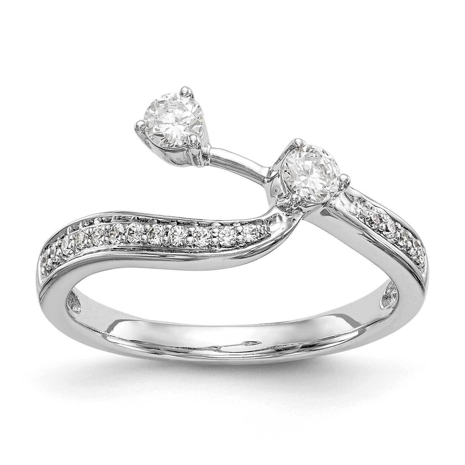 Diamond Contoured Wedding Band 14k White Gold RM2419B-034-WAA, MPN: RM2419B-034-WAA, 883957321707
