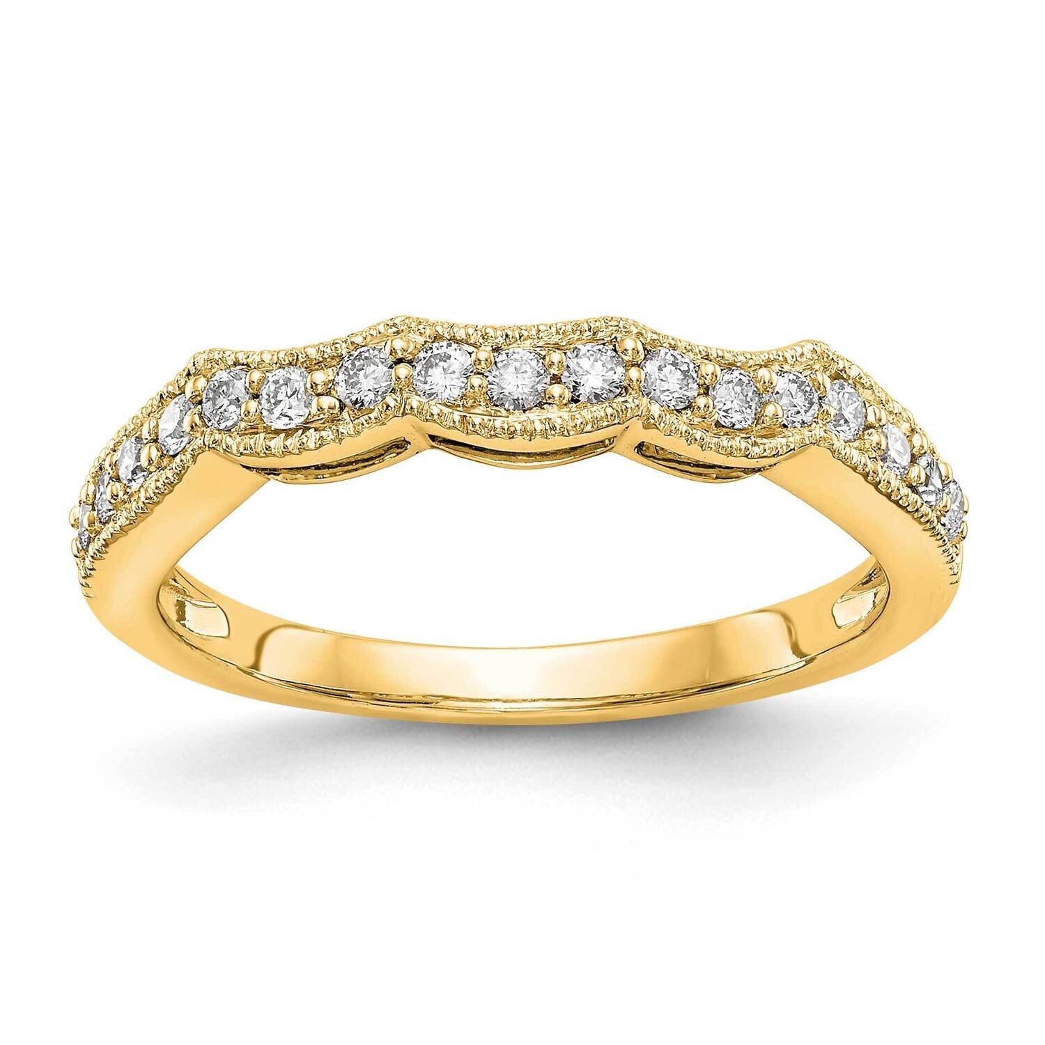 Diamond Wedding Band 14k Yellow Gold RM2529B-025-YAA, MPN: RM2529B-025-YAA,