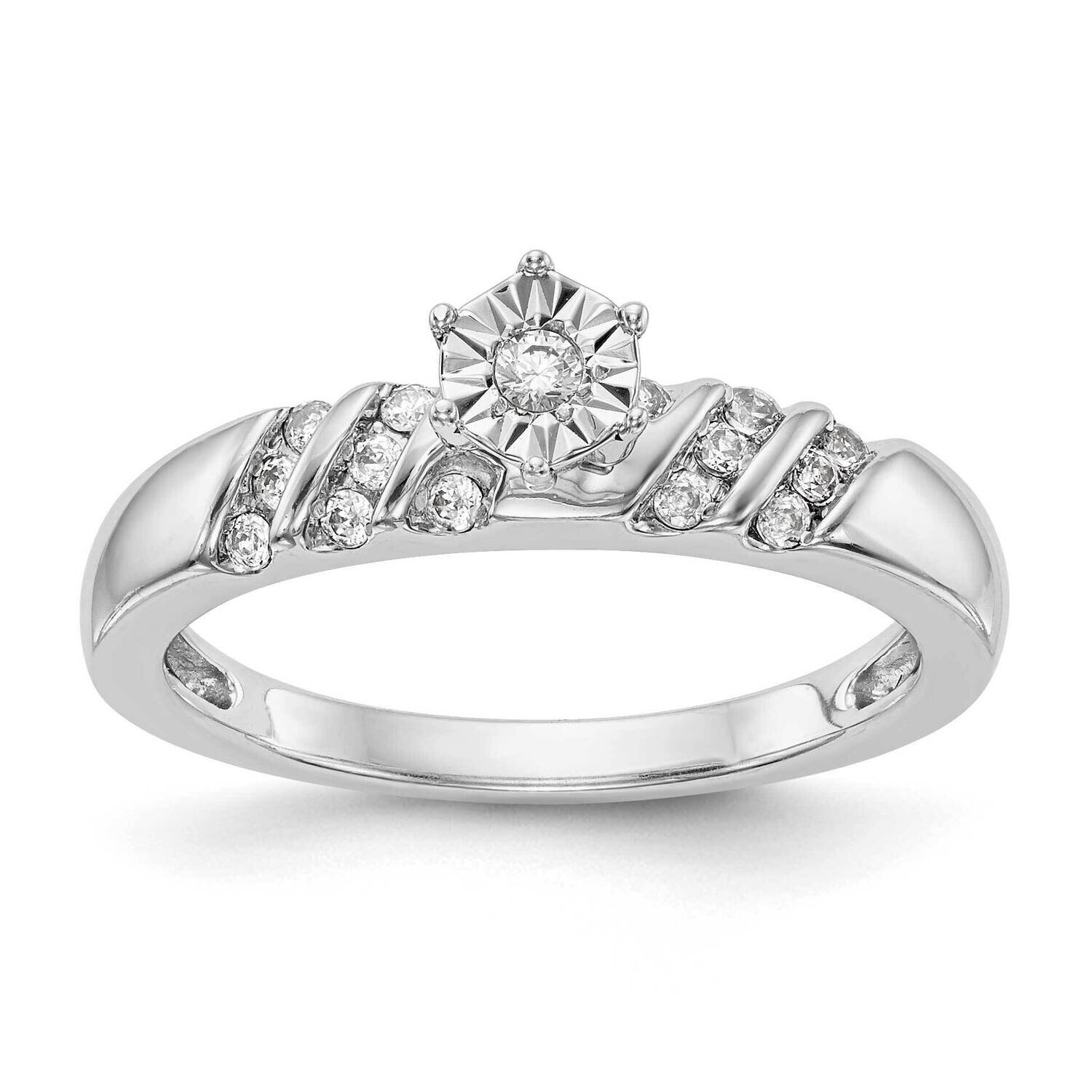 Complete Diamond Trio Engagement Ring 10k White Gold RM3167E-017-WAA