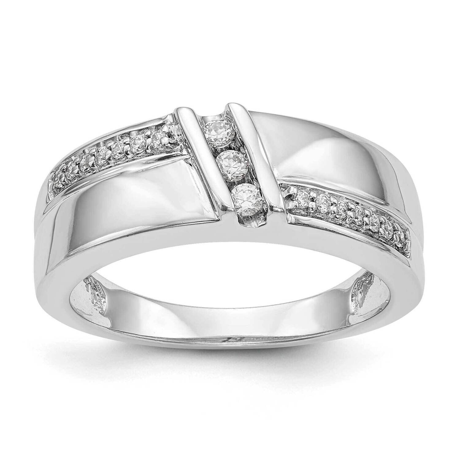Complete Diamond Trio Ladies Wedding Band 10k White Gold RM3168B-L-014-WAA, MPN: RM3168B-L-014-WAA,