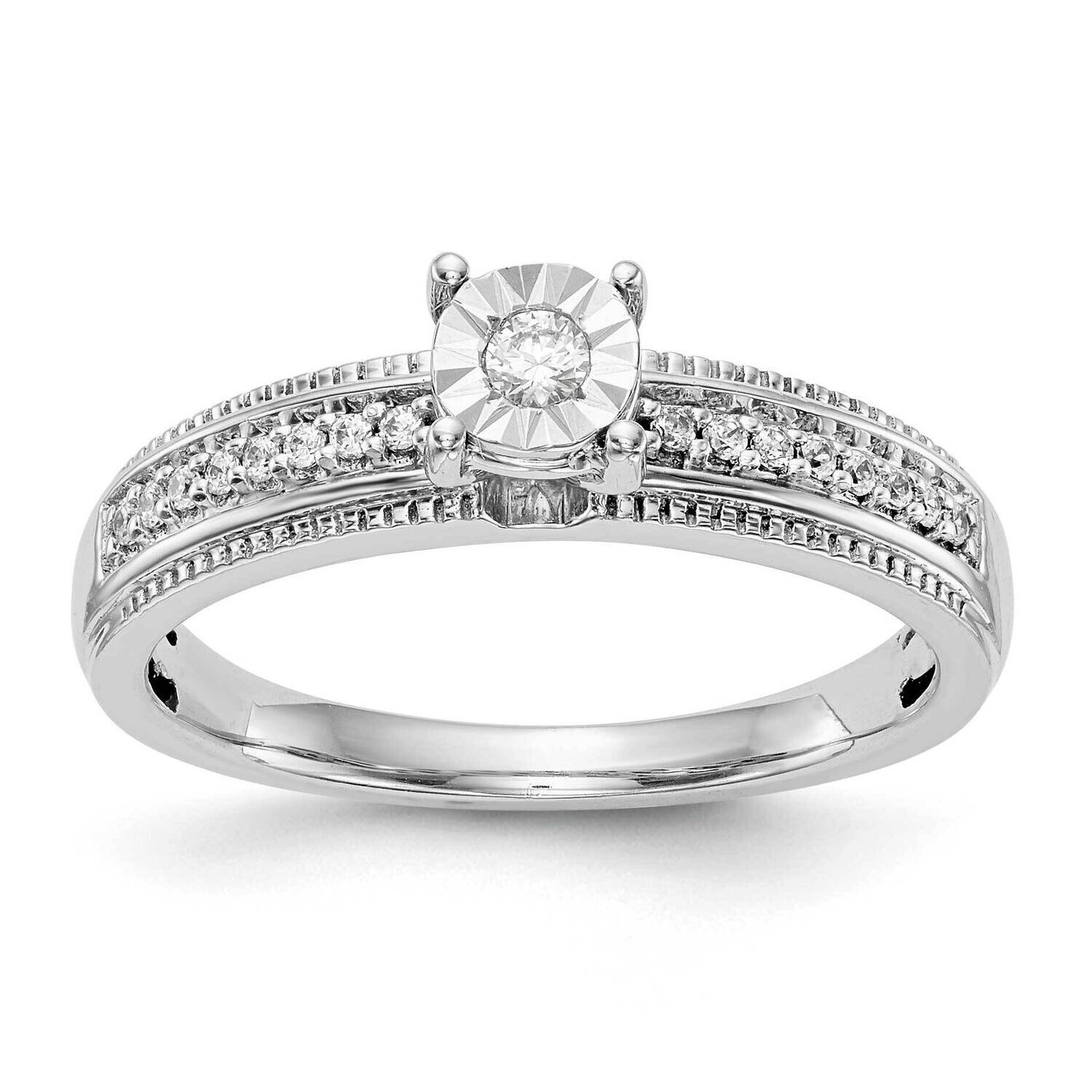 Complete Diamond Trio Engagement Ring 14k White Gold RM3170E-012-WAA