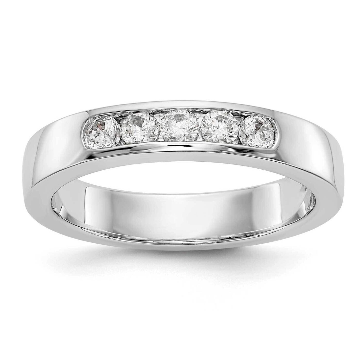 5-Stone Diamond Channel Band 14k White Gold RM3276B-030-WAA, MPN: RM3276B-030-WAA,