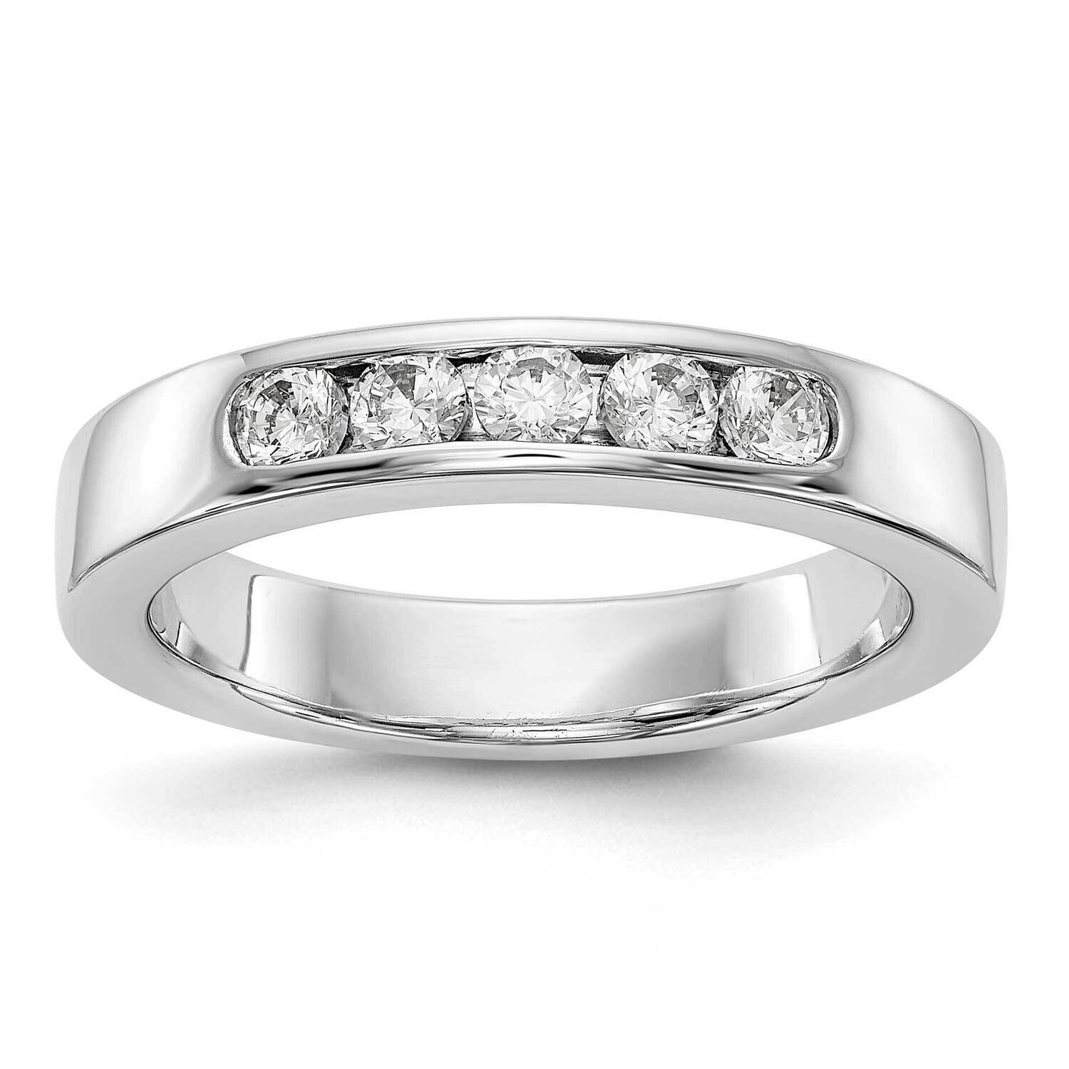 5-Stone Diamond Channel Band 14k White Gold RM3276B-040-WAA, MPN: RM3276B-040-WAA, 191101809330