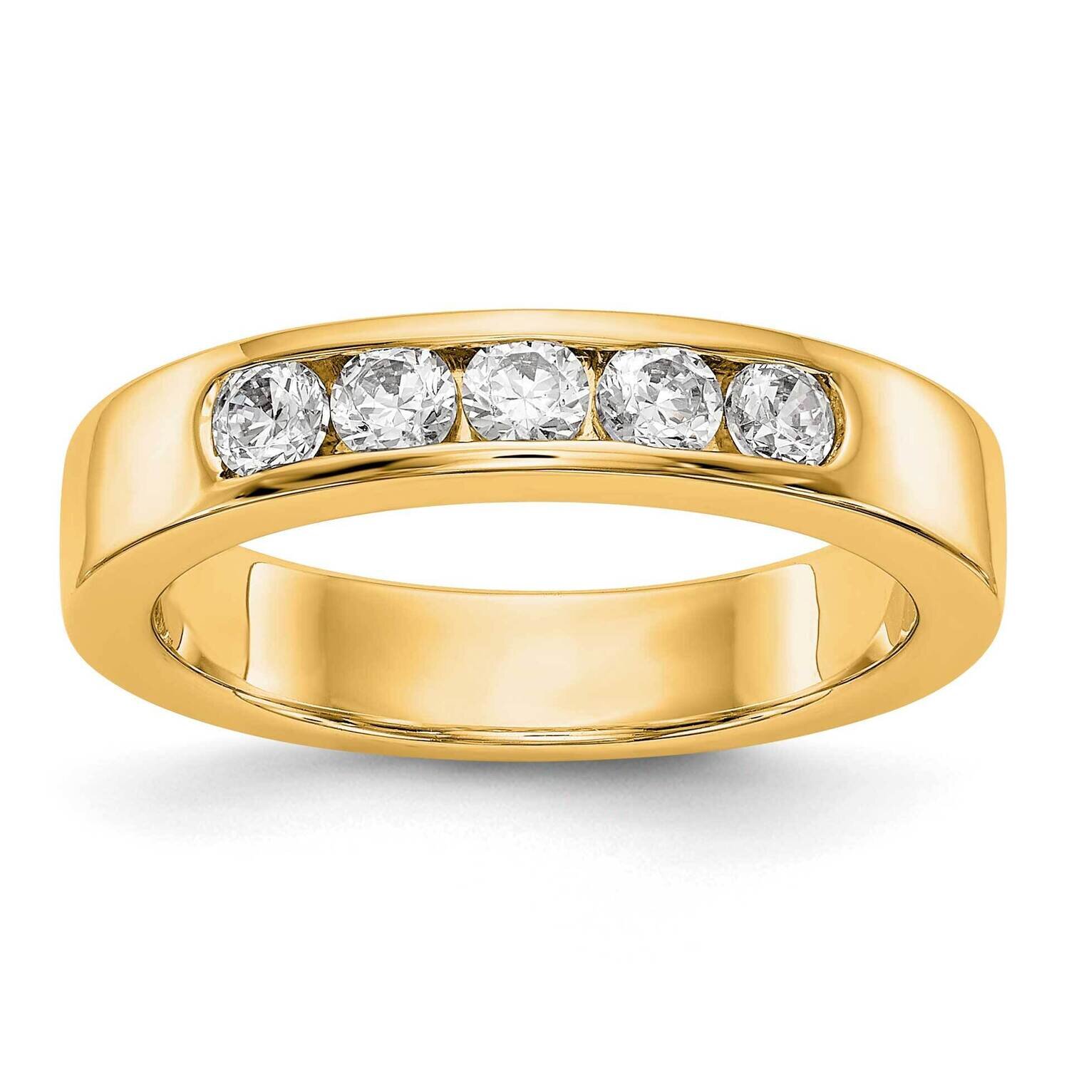 5-Stone Diamond Channel Band 14k Yellow Gold RM3276B-047-YAA, MPN: RM3276B-047-YAA, 191101809361