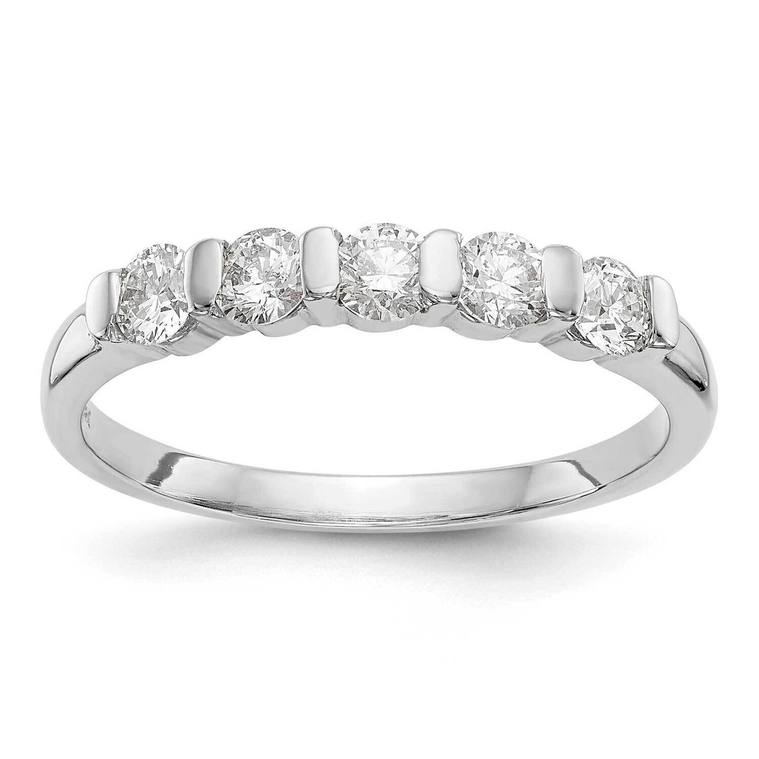 5-Stone Diamond Band 14k White Gold RM3285B-047-WAA, MPN: RM3285B-047-WAA,