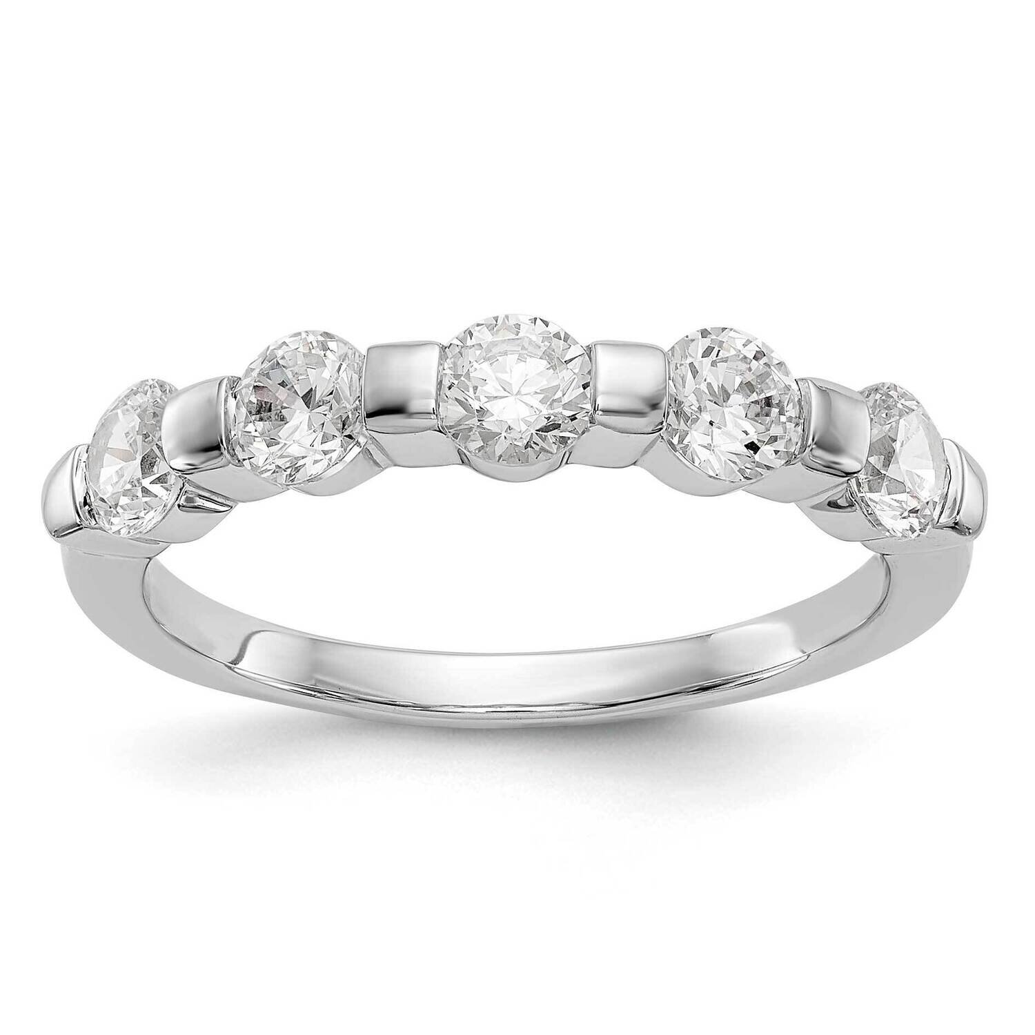 5-Stone Diamond Band 14k White Gold RM3285B-100-WAA, MPN: RM3285B-100-WAA,