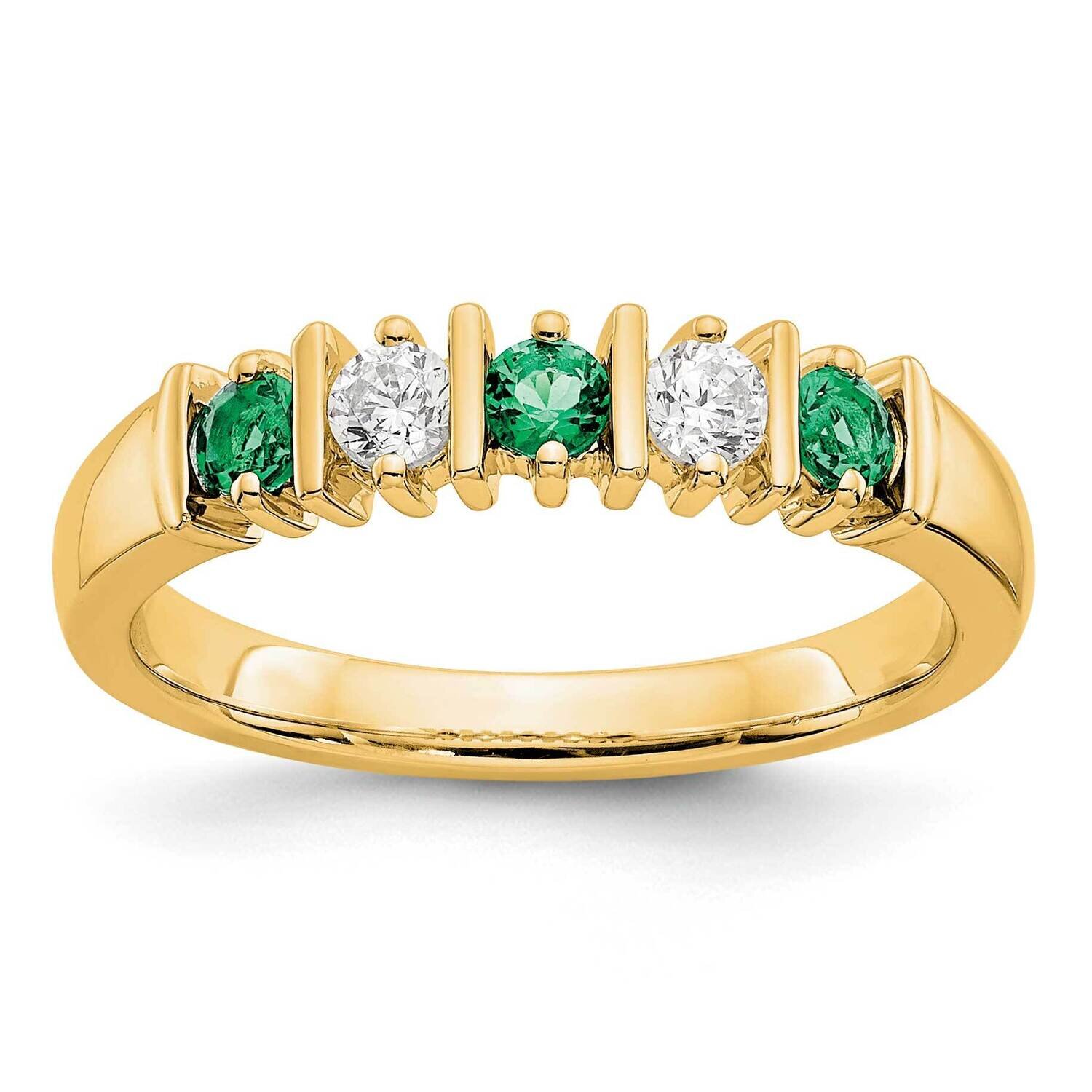 Diamond with Emerald Band 14k Yellow Gold RM3289B-EM-019-YAA
