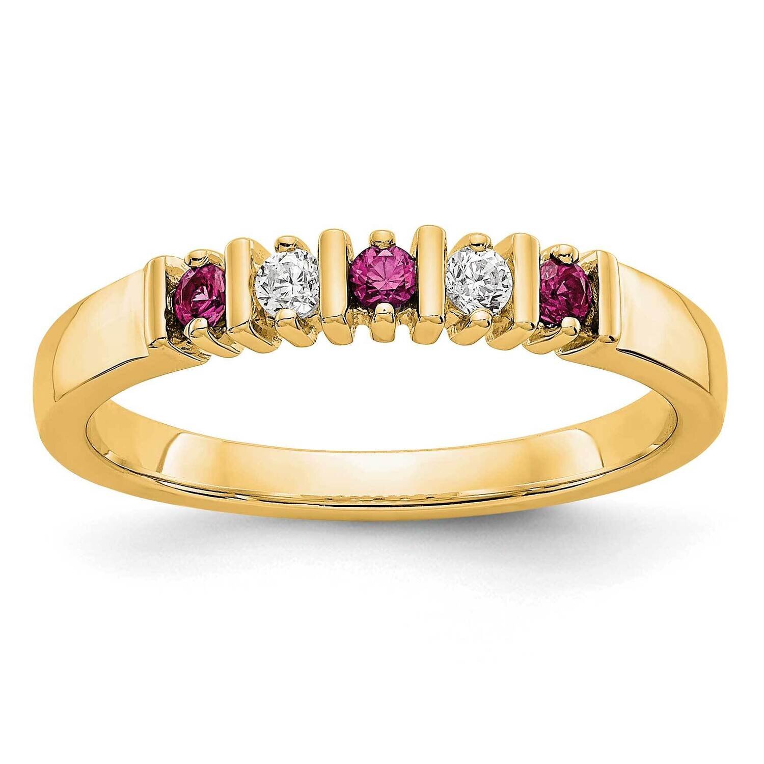 Diamond with Ruby Band 14k Yellow Gold RM3289B-RU-008-YAA, MPN: RM3289B-RU-008-YAA,