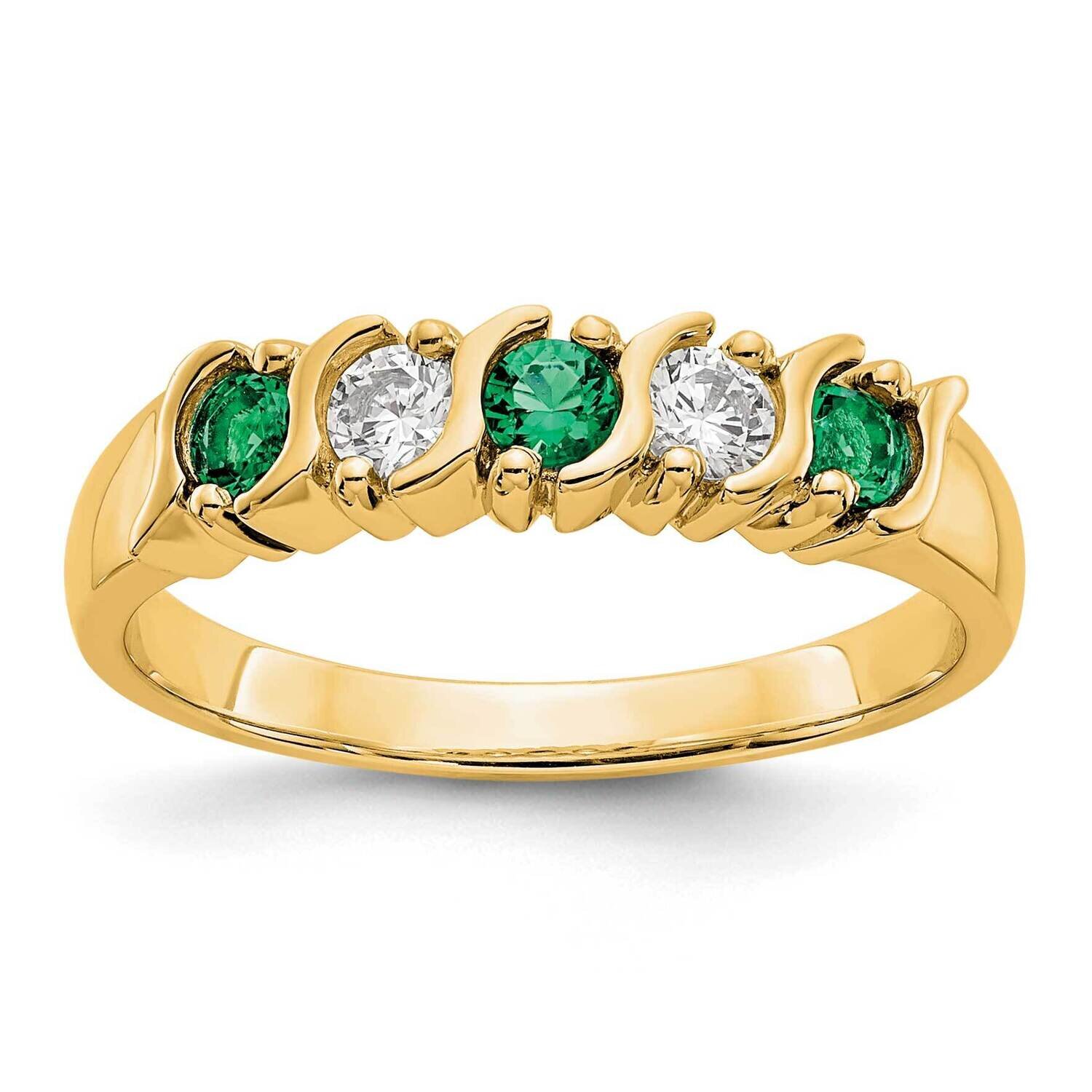 Diamond with Emerald Band 14k Yellow Gold RM3290B-EM-019-YAA