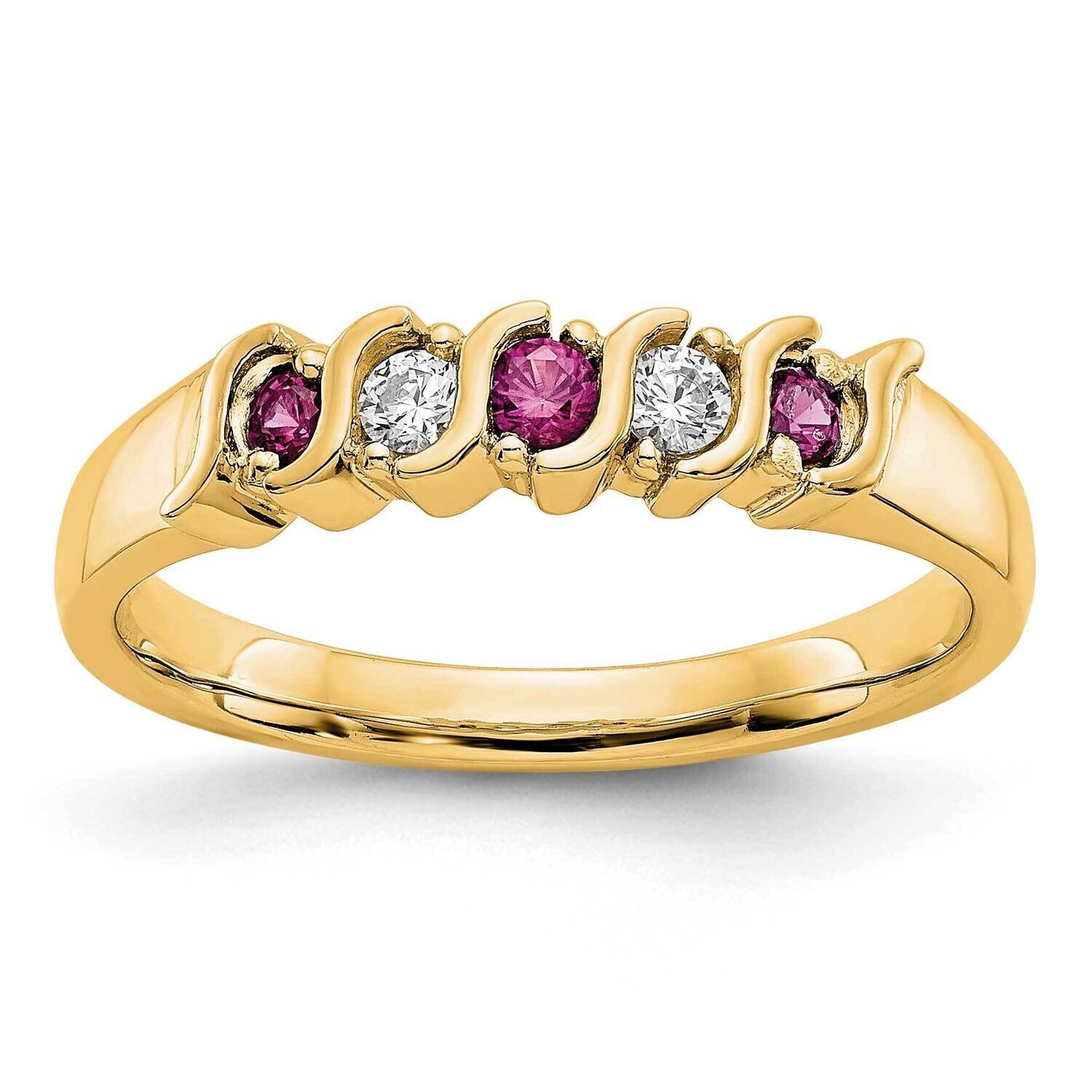 Diamond with Ruby Band 14k Yellow Gold RM3290B-RU-010-YAA