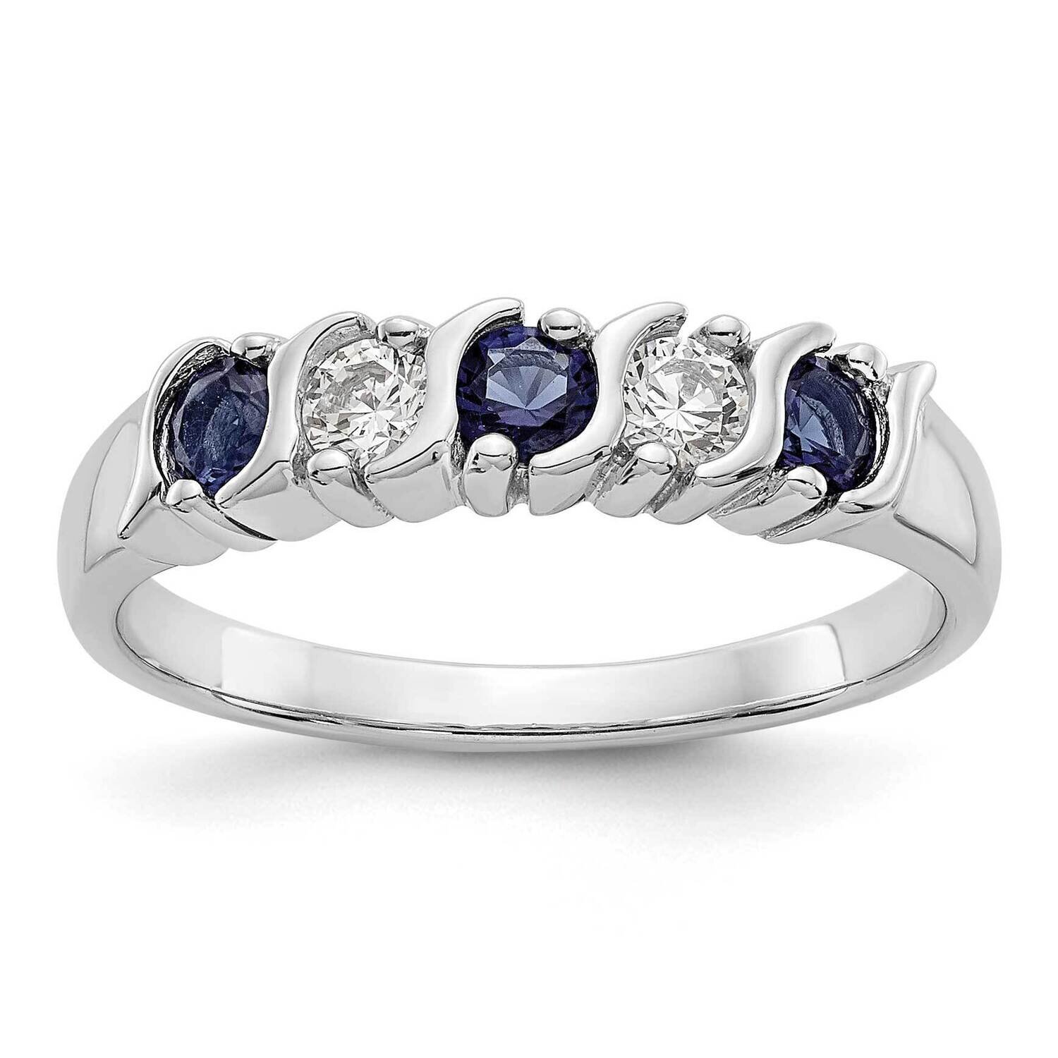 Diamond with Sapphire Band 14k White Gold RM3290B-SA-019-WAA, MPN: RM3290B-SA-019-WAA,