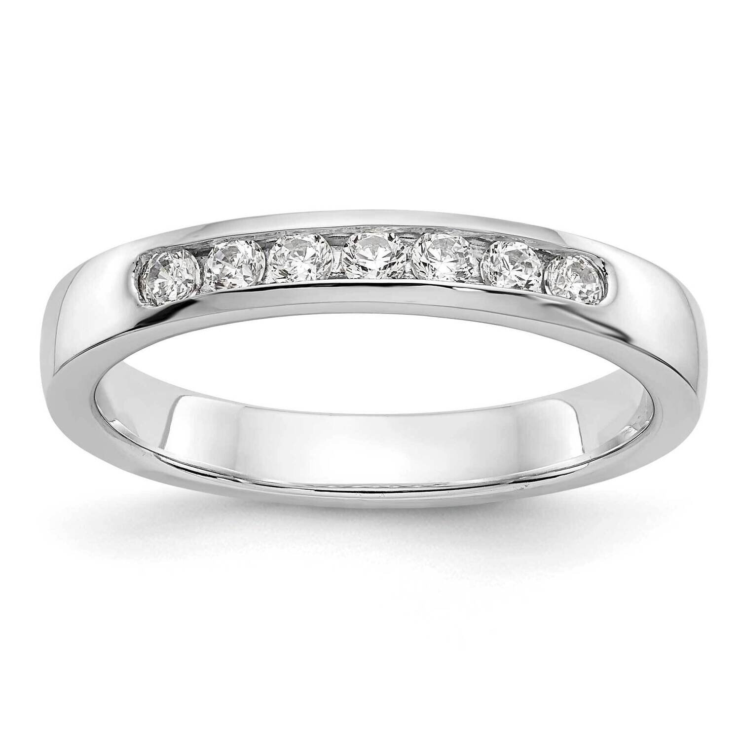 7-Stone Diamond Channel Band 14k White Gold RM3296B-025-WAA, MPN: RM3296B-025-WAA,