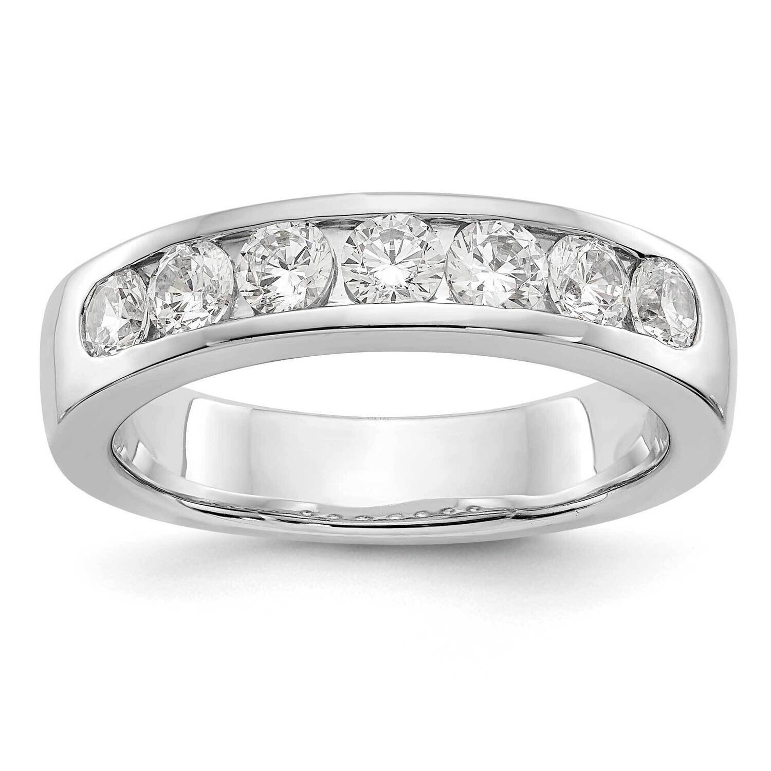 7-Stone Diamond Channel Band 14k White Gold RM3296B-098-WAA, MPN: RM3296B-098-WAA,