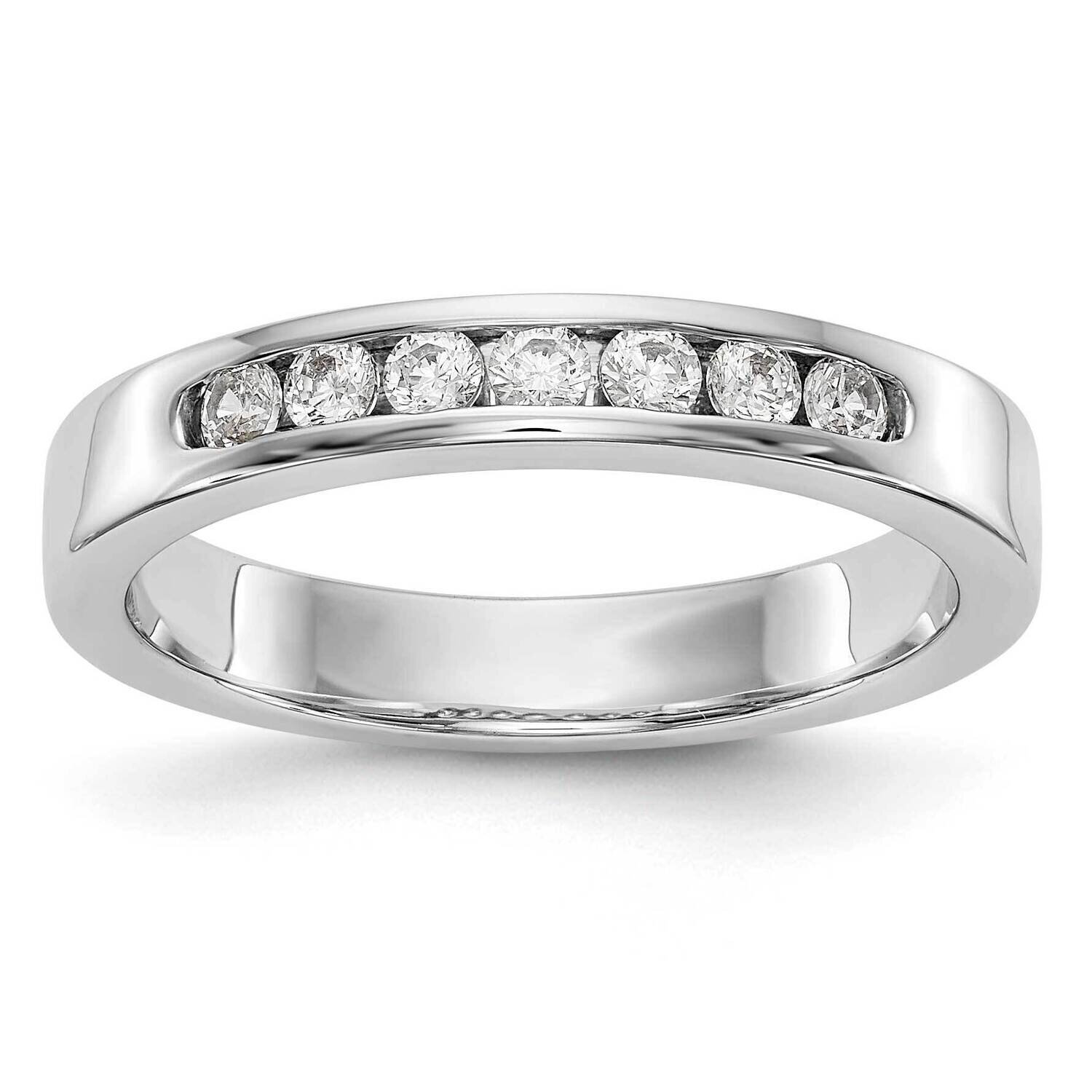7-Stone Diamond Channel Band 14k White Gold RM3299B-027-WAA, MPN: RM3299B-027-WAA,