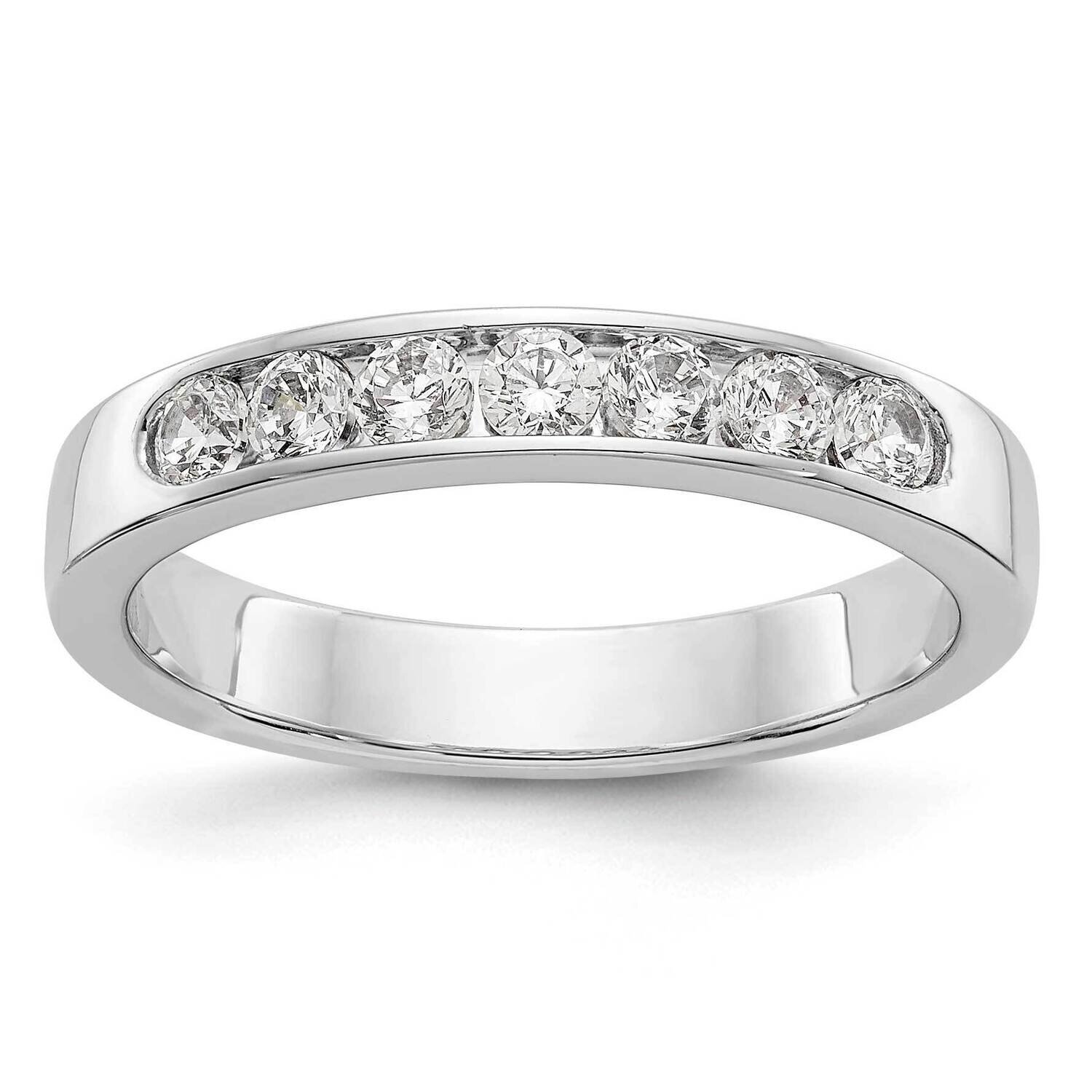 7-Stone Diamond Channel Band 14k White Gold RM3299B-041-WAA, MPN: RM3299B-041-WAA,