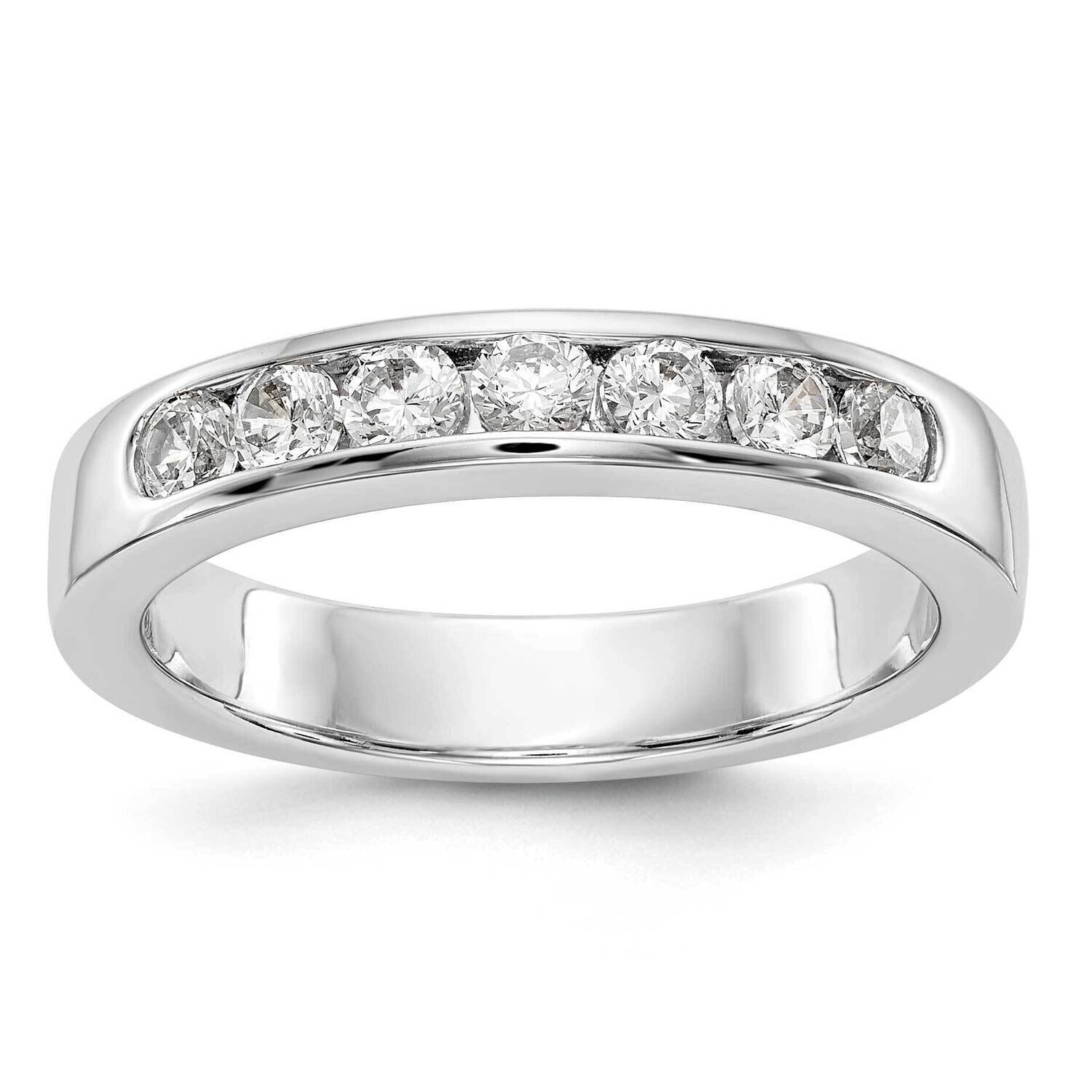 7-Stone Diamond Channel Band 14k White Gold RM3299B-055-WAA, MPN: RM3299B-055-WAA,