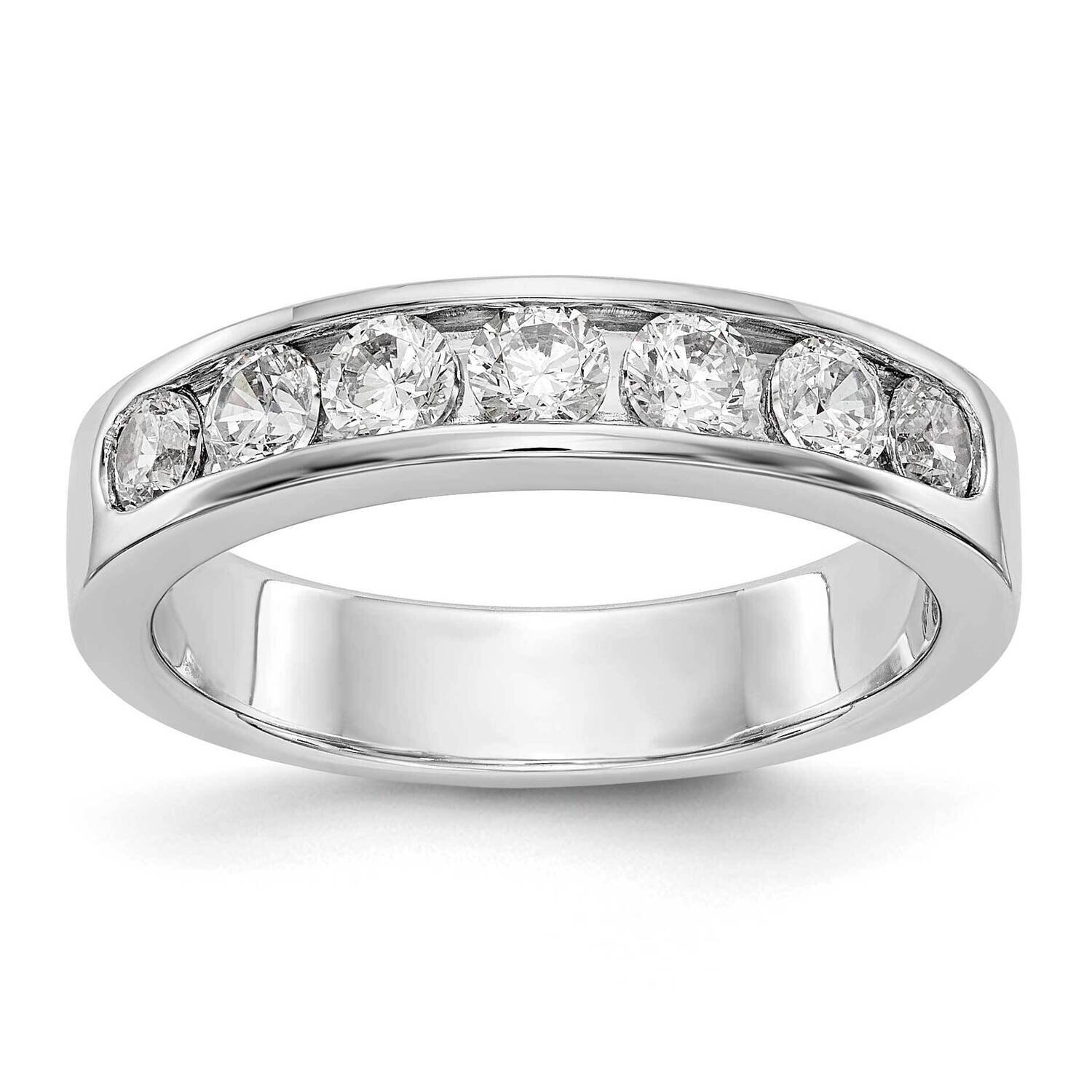 7-Stone Diamond Channel Band 14k White Gold RM3299B-080-WAA, MPN: RM3299B-080-WAA,