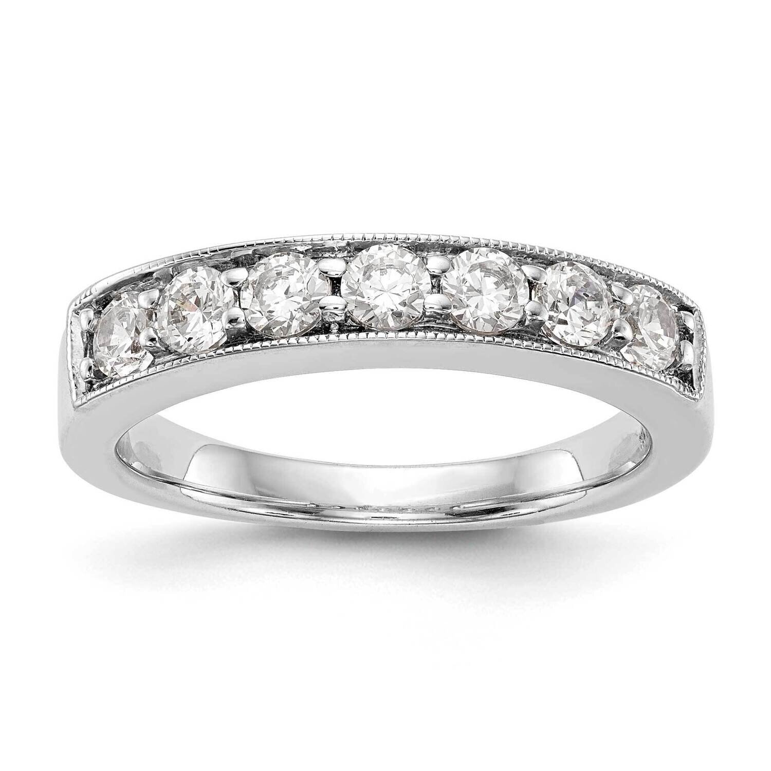 7-Stone Diamond Channel Band 14k White Gold RM3305B-070-WAA