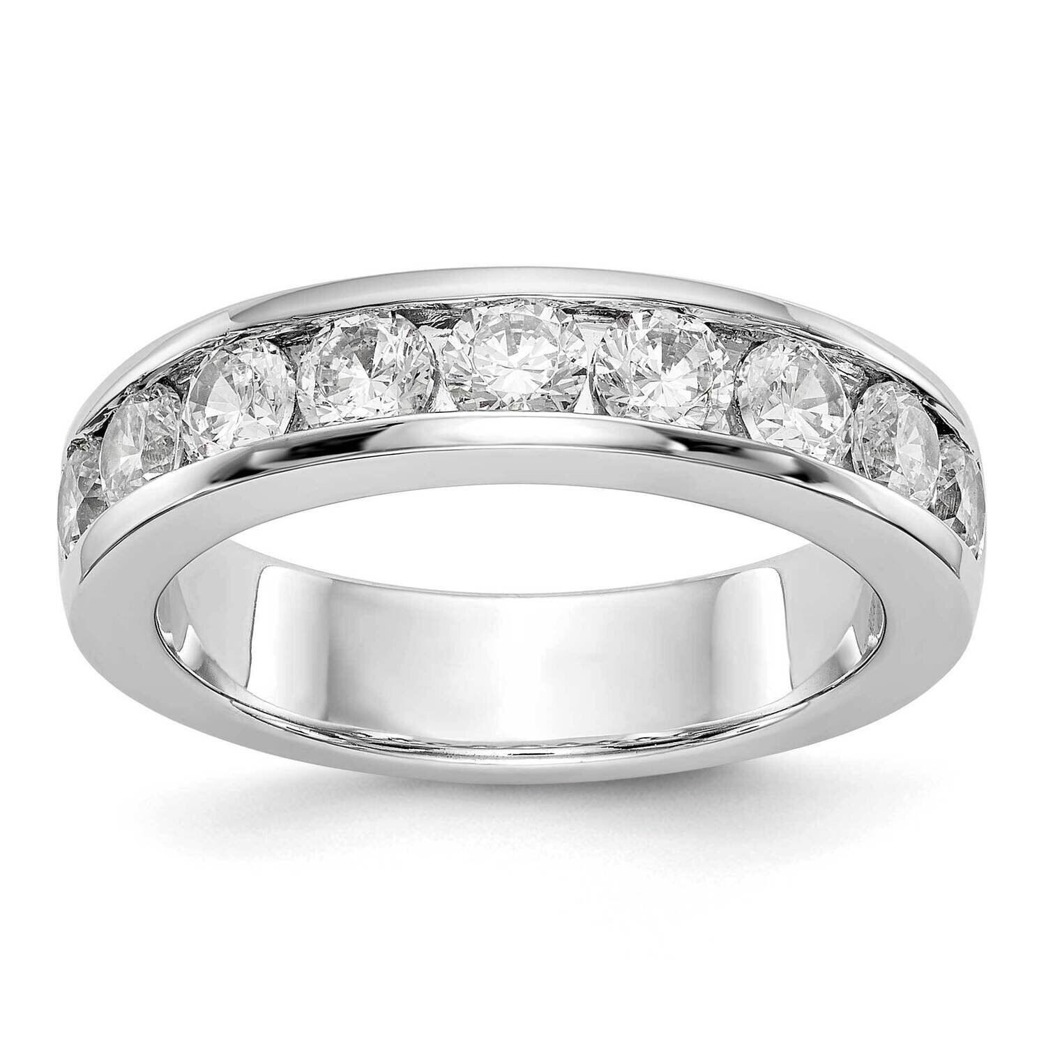 9-Stone Diamond Channel Band 14k White Gold RM3312B-135-WAA, MPN: RM3312B-135-WAA,
