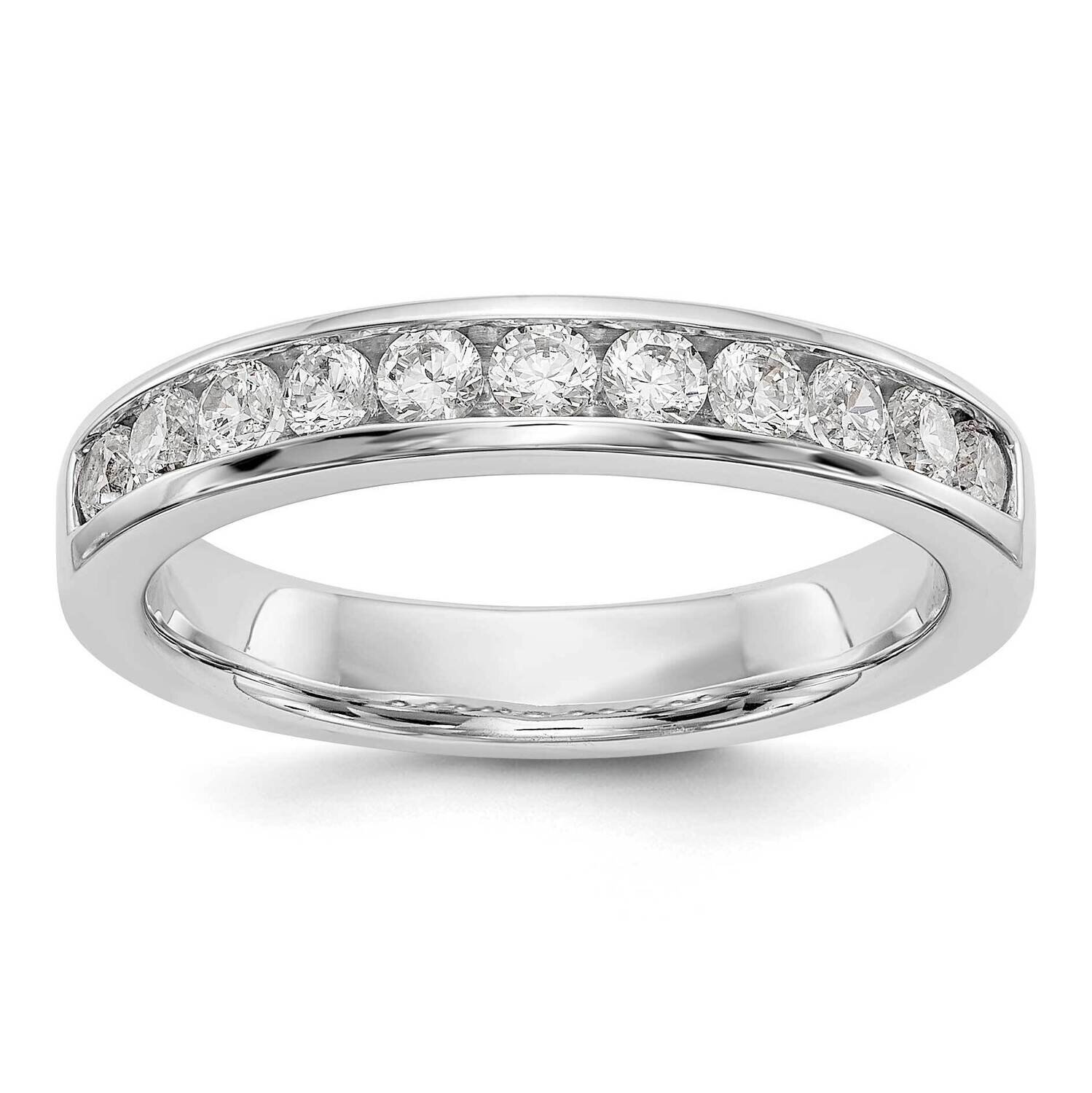 11-Stone Diamond Channel Band 14k White Gold RM3324B-051-WAA, MPN: RM3324B-051-WAA,