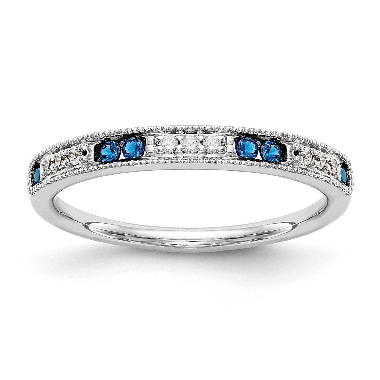 Diamond with Sapphire Band 14k White Gold RM3367B-SA-005-WAA, MPN: RM3367B-SA-005-WAA,