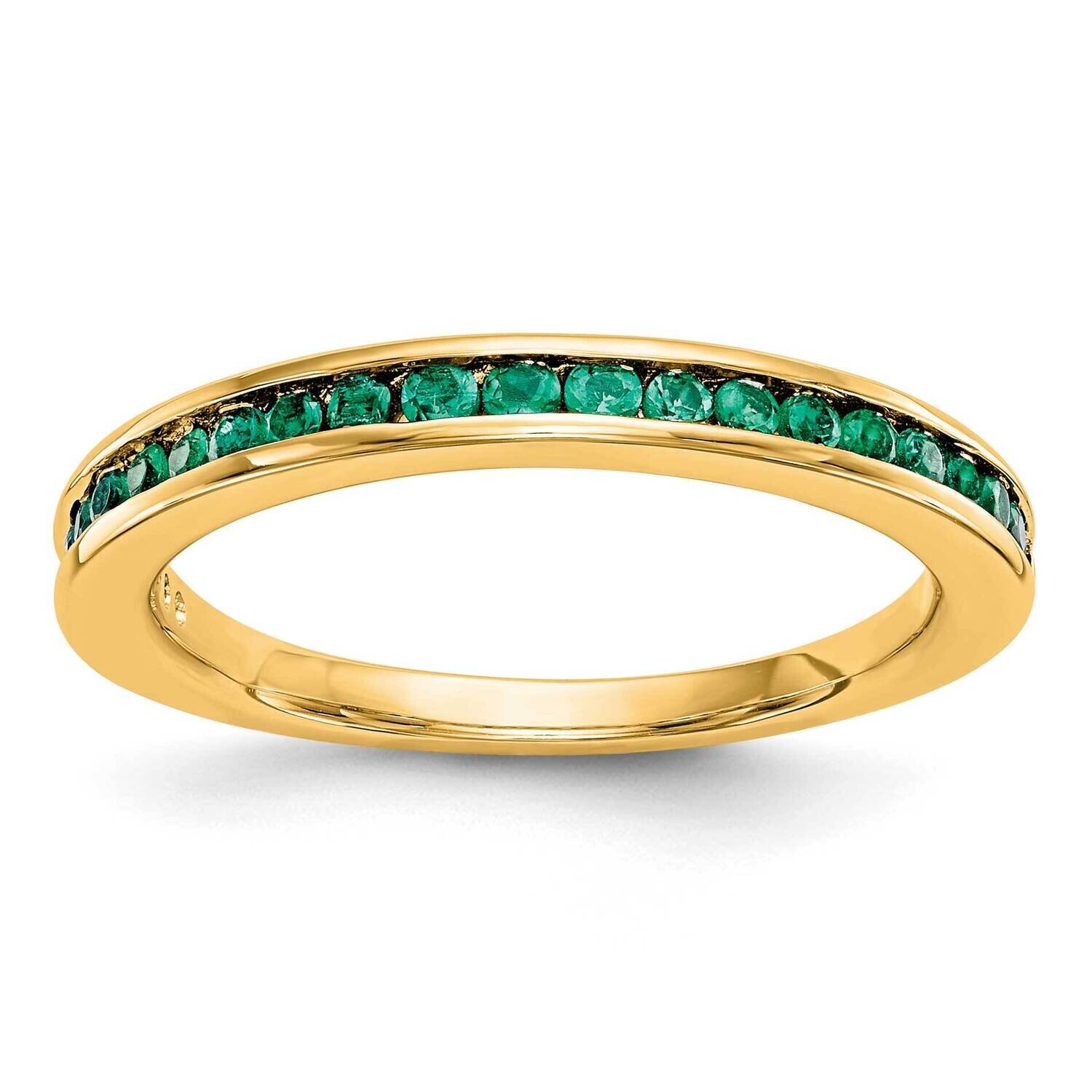 Emerald Band 14k Yellow Gold RM3453B-EM-Y, MPN: RM3453B-EM-Y,