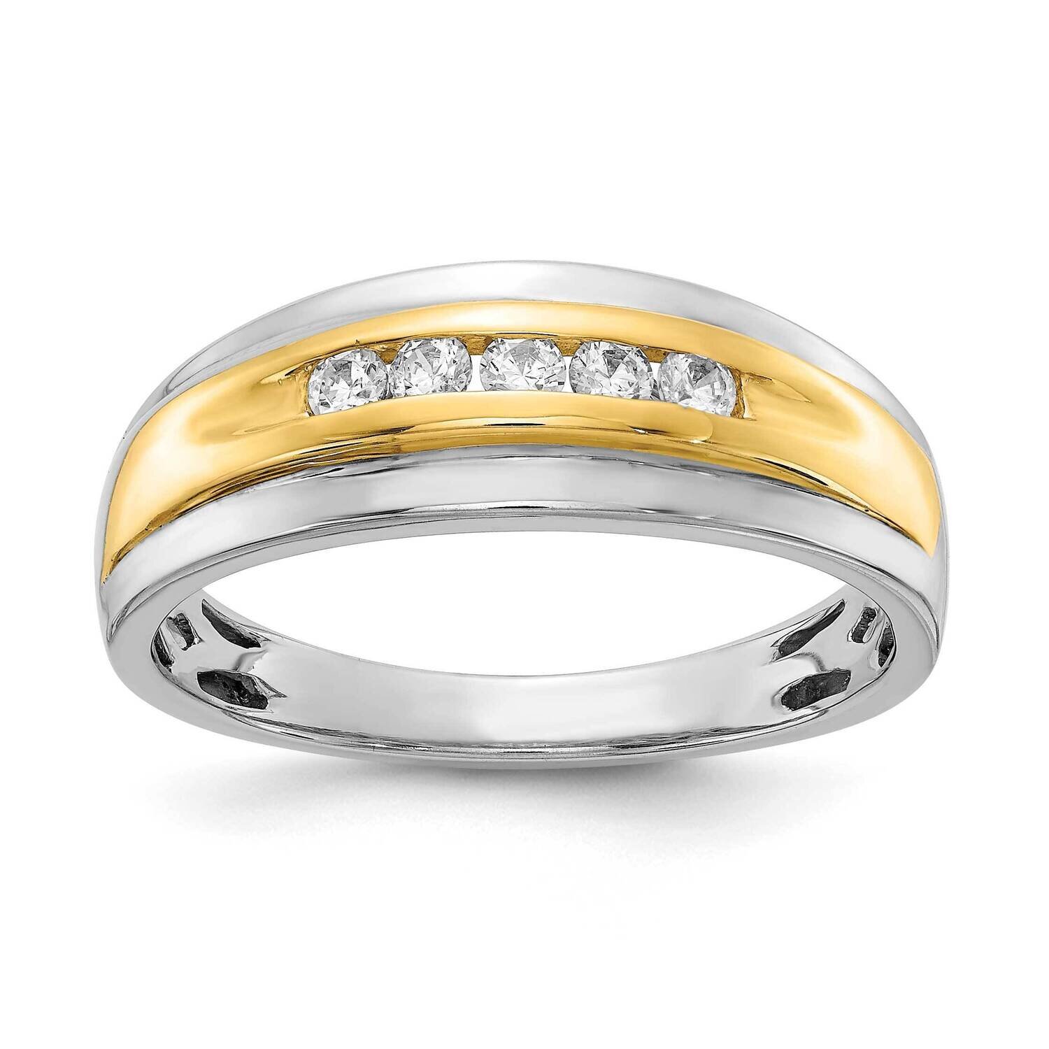 Diamond Mens Ring 14k White &amp; Yellow Gold RM3631B-025-WYAA, MPN: RM3631B-025-WYAA, 196904148334