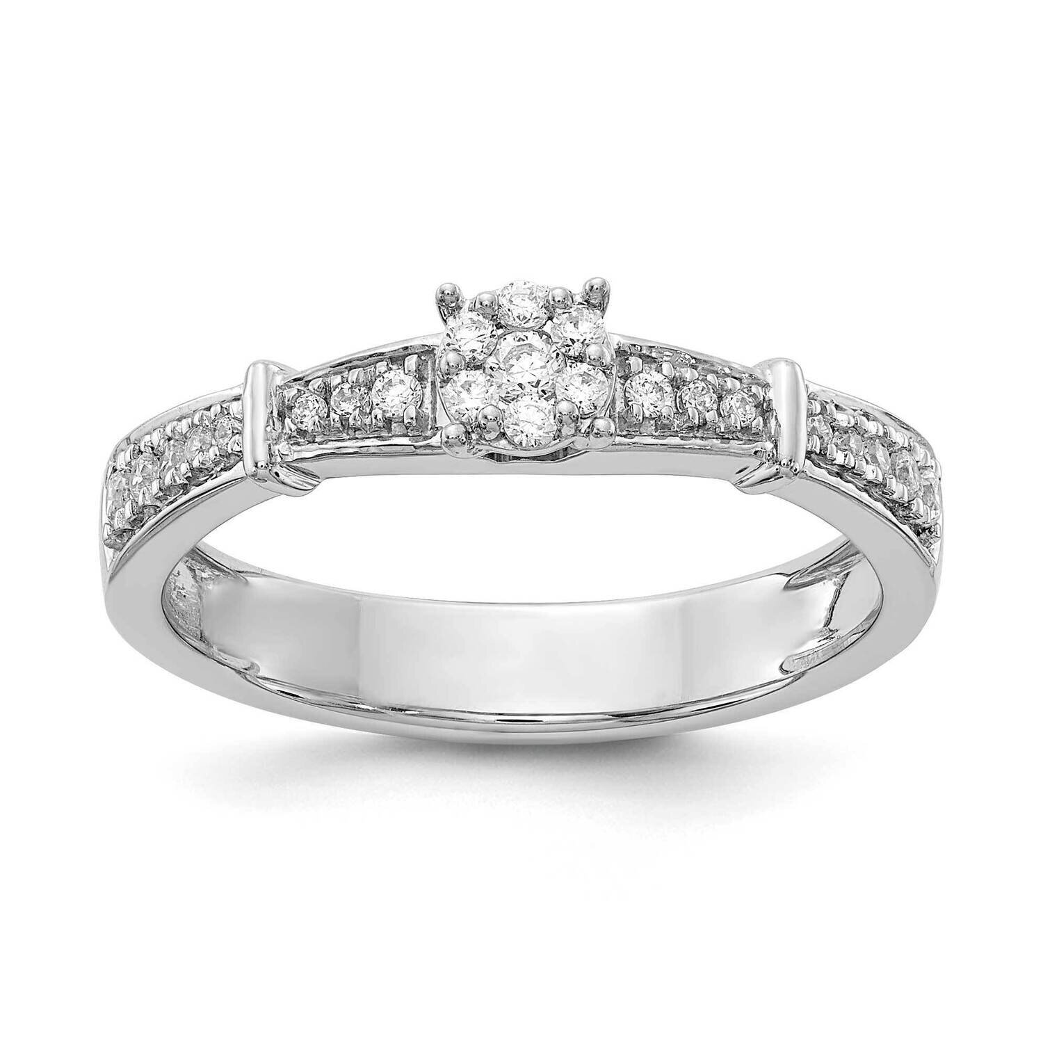 Complete Diamond Trio Engagement Ring 14k White Gold RM3639E-020-WAA