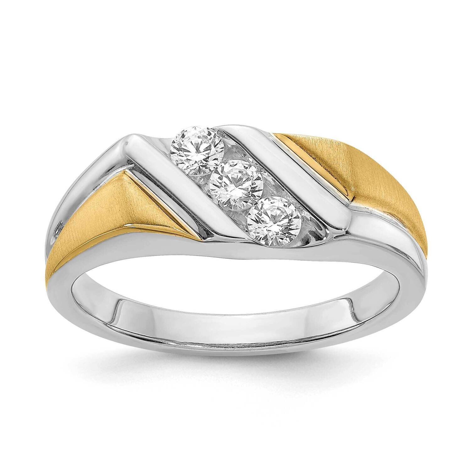 Diamond Men's Ring 14k White & Yellow Gold RM3672B-038-WYAA