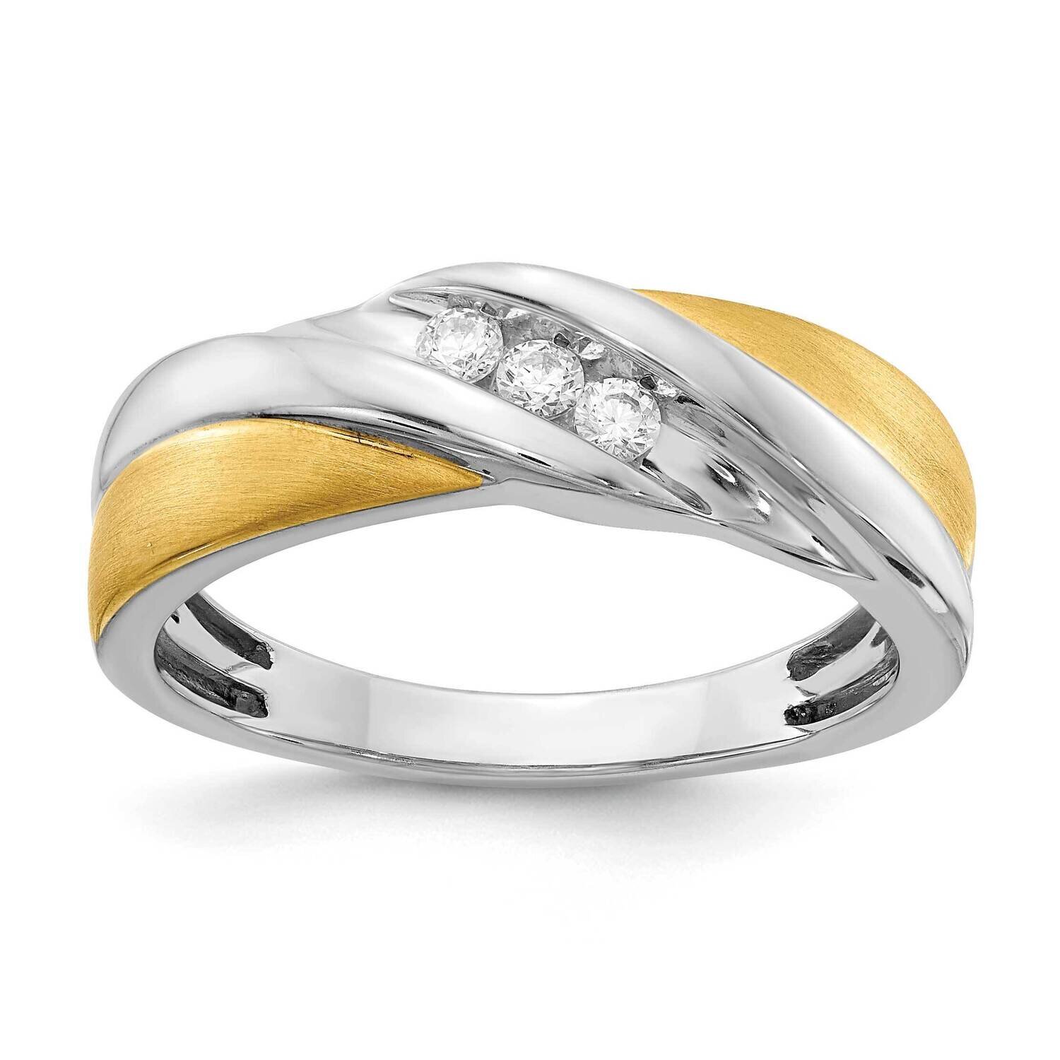 Diamond Men's Ring 14k White & Yellow Gold RM3673B-016-WYAA