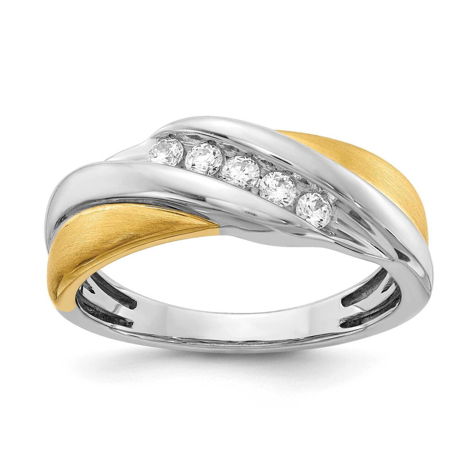 Diamond Men&#39;s Ring 14k White &amp; Yellow Gold RM3674B-025-WYAA, MPN: RM3674B-025-WYAA, 196904148266