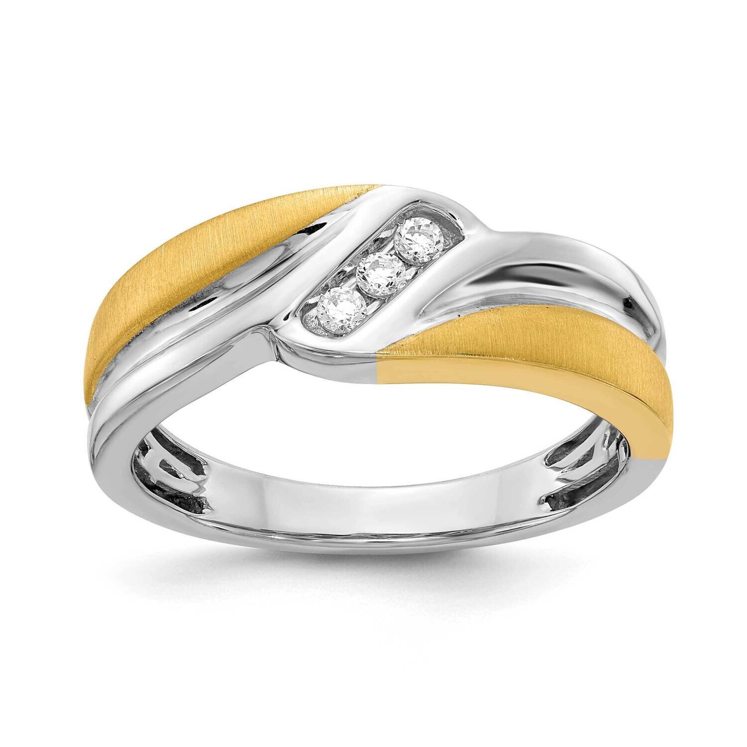 Diamond Men&#39;s Ring 14k White &amp; Yellow Gold RM3678B-010-WYAA, MPN: RM3678B-010-WYAA, 196904148341