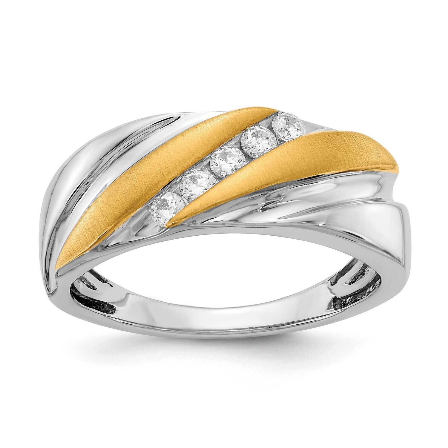 Diamond Men&#39;s Ring 14k White &amp; Yellow Gold RM3679B-025-WYAA, MPN: RM3679B-025-WYAA,