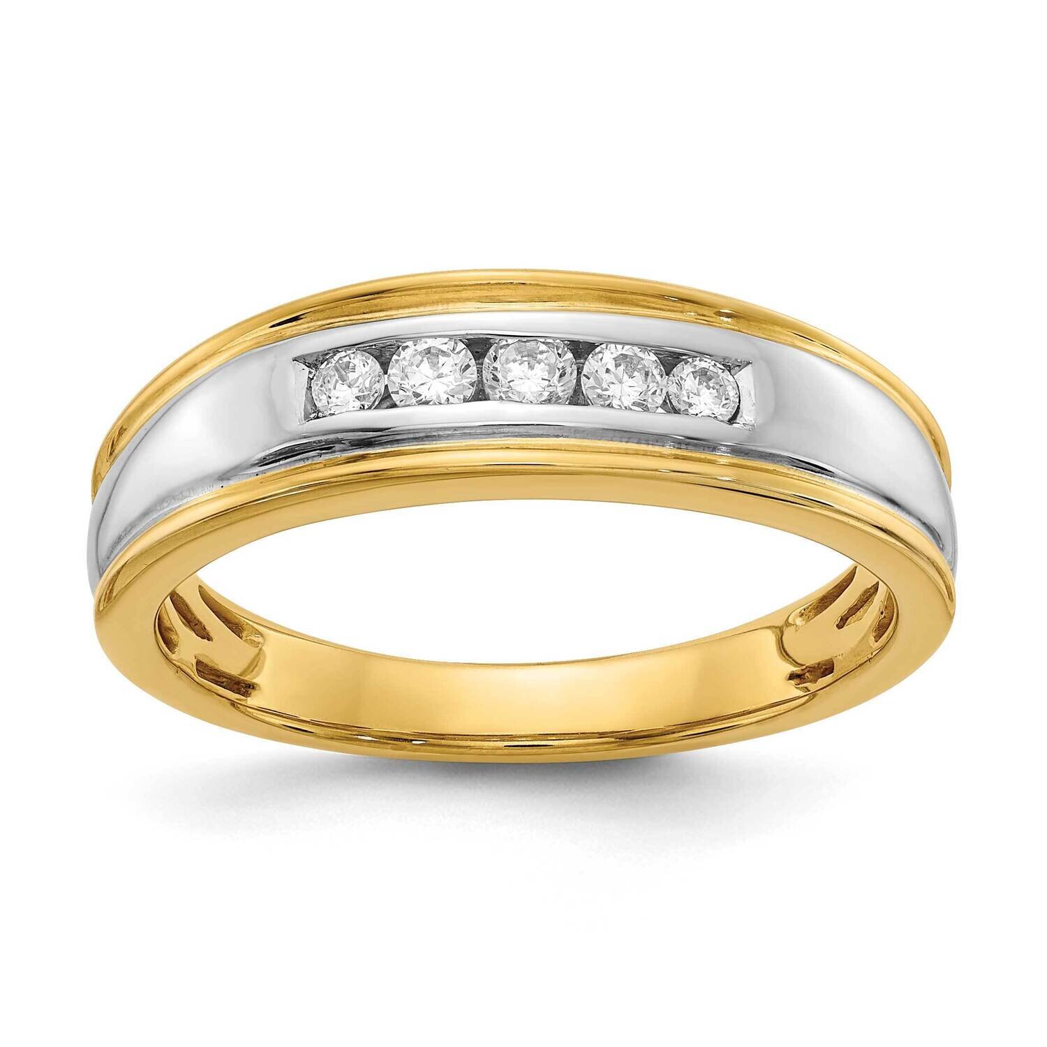 Diamond Men&#39;s Ring 14k Yellow &amp; White Gold RM5695B-025-YWAA, MPN: RM5695B-025-YWAA, 191101976360