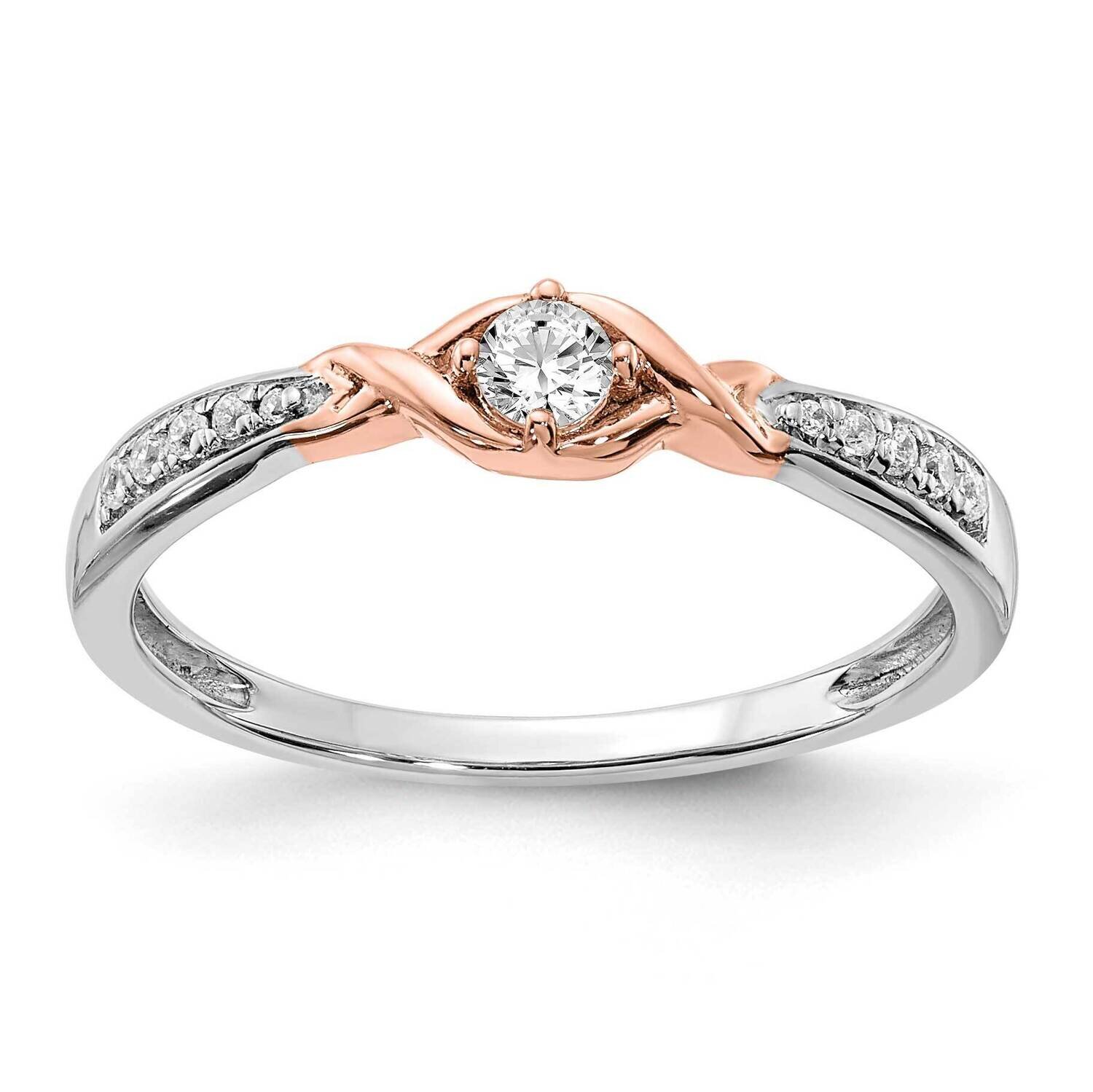 Diamond Promise Ring 14k White &amp; Rose Gold RM5707E-010-WRAA, MPN: RM5707E-010-WRAA, 191101398124