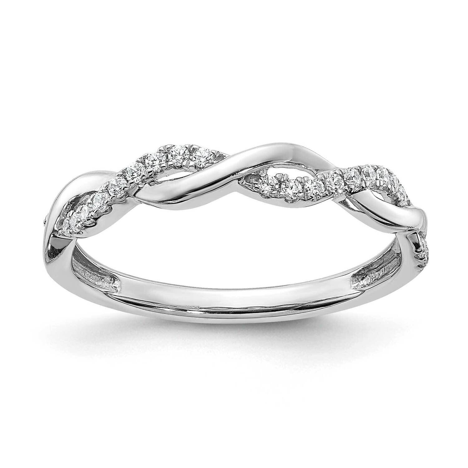Diamond Twist Design Wedding Band 14k White Gold RM5911B-012-WAA, MPN: RM5911B-012-WAA, 883957805863