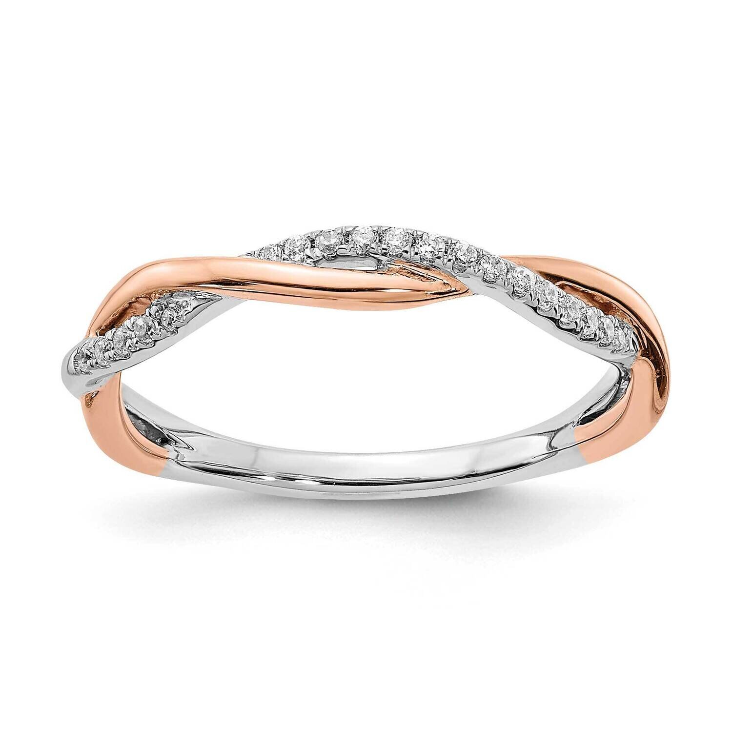 Diamond Wedding Band 14k White &amp; Rose Gold RM5940B-008-WRAA, MPN: RM5940B-008-WRAA,