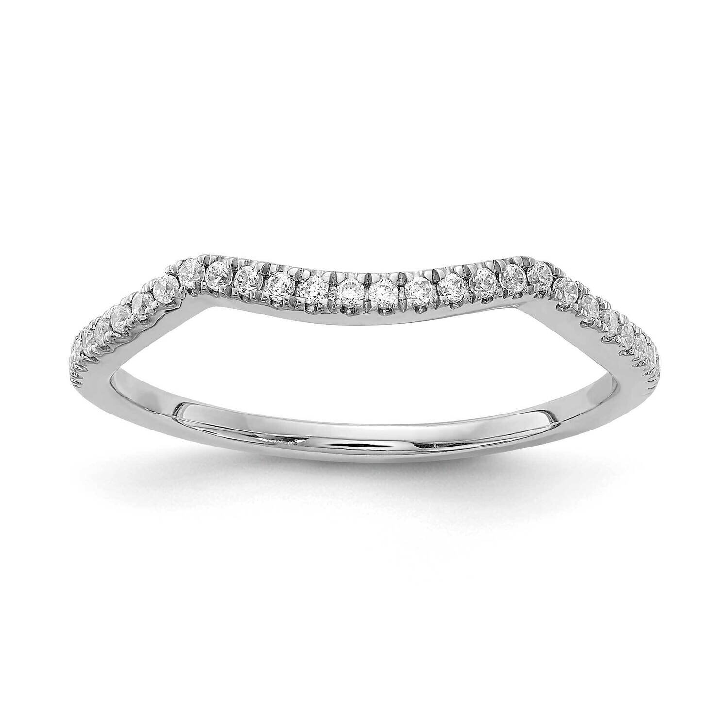 Diamond Contoured Wedding Band 14k White Gold RM6040B-014-WAA, MPN: RM6040B-014-WAA,