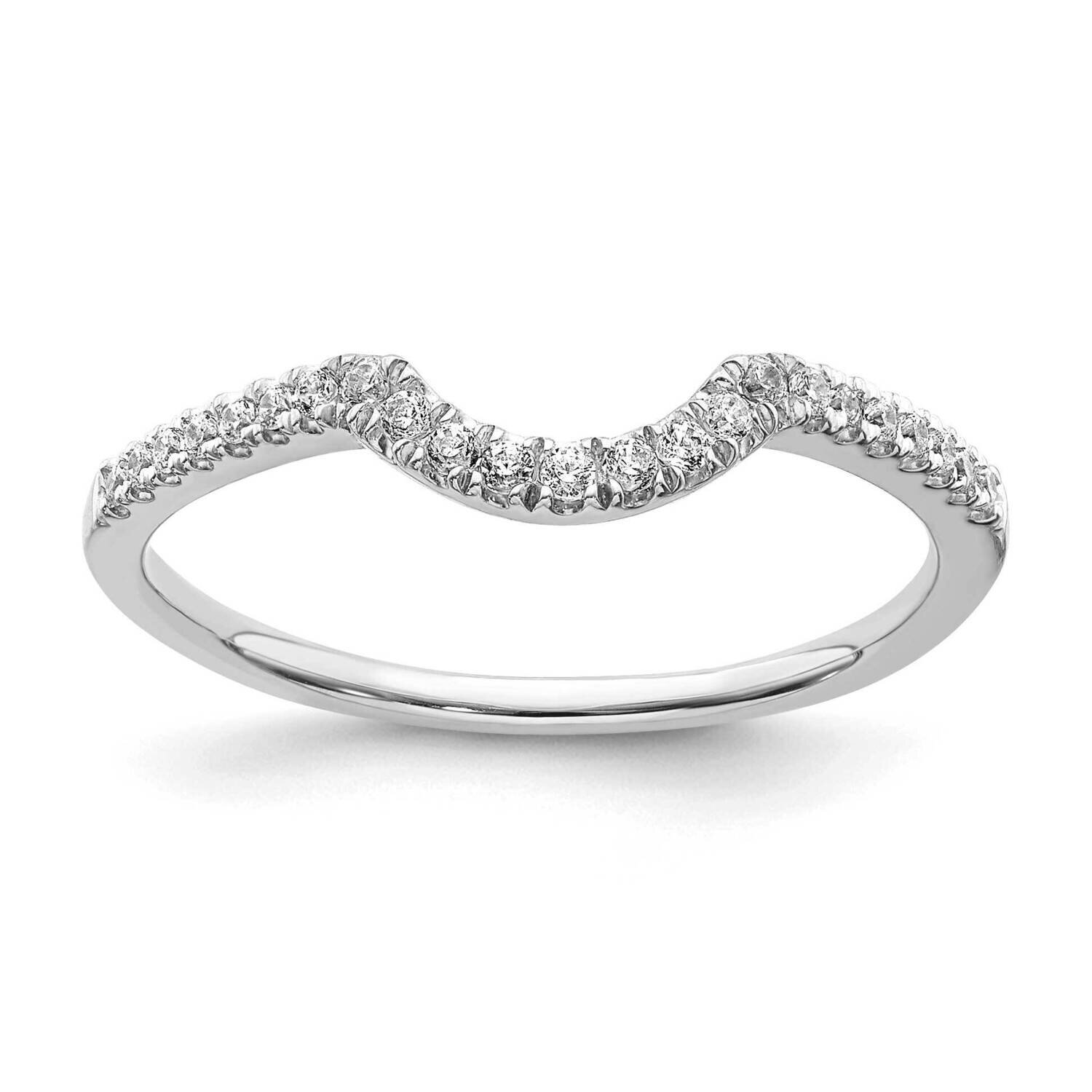 Diamond Contoured Wedding Band 14k White Gold RM6356B-015-WAA, MPN: RM6356B-015-WAA,