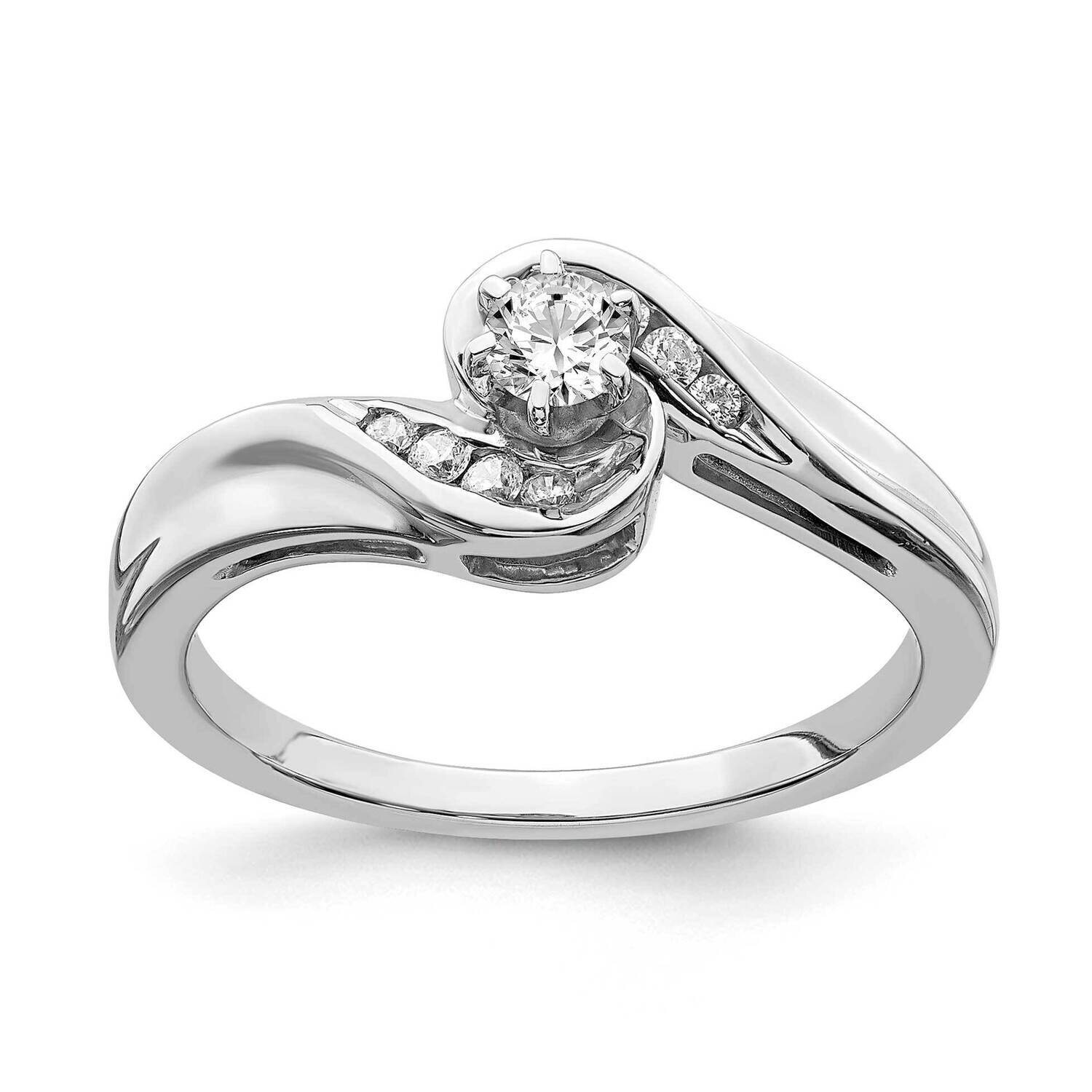 Diamond Engagement Ring 10k White Gold RM6389E-025-0WAA