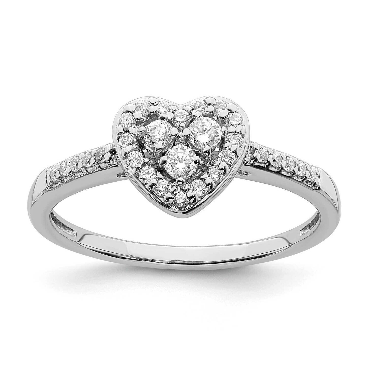 Diamond Cluster Engagement Ring 10k White Gold RM6394E-027-0WAA, MPN: RM6394E-027-0WAA, 191101399619